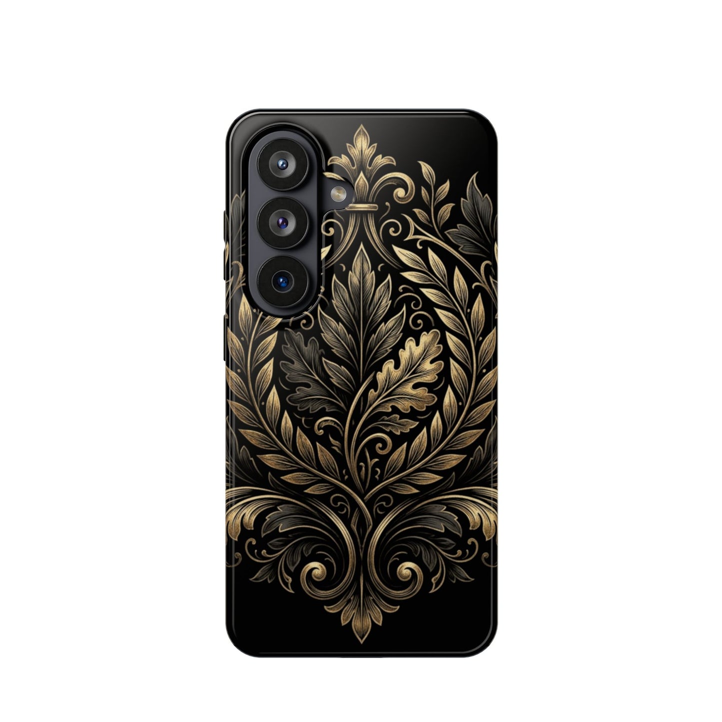 Baroque Gold Leaf Phone Case — Impact-Resistant Protective Cover