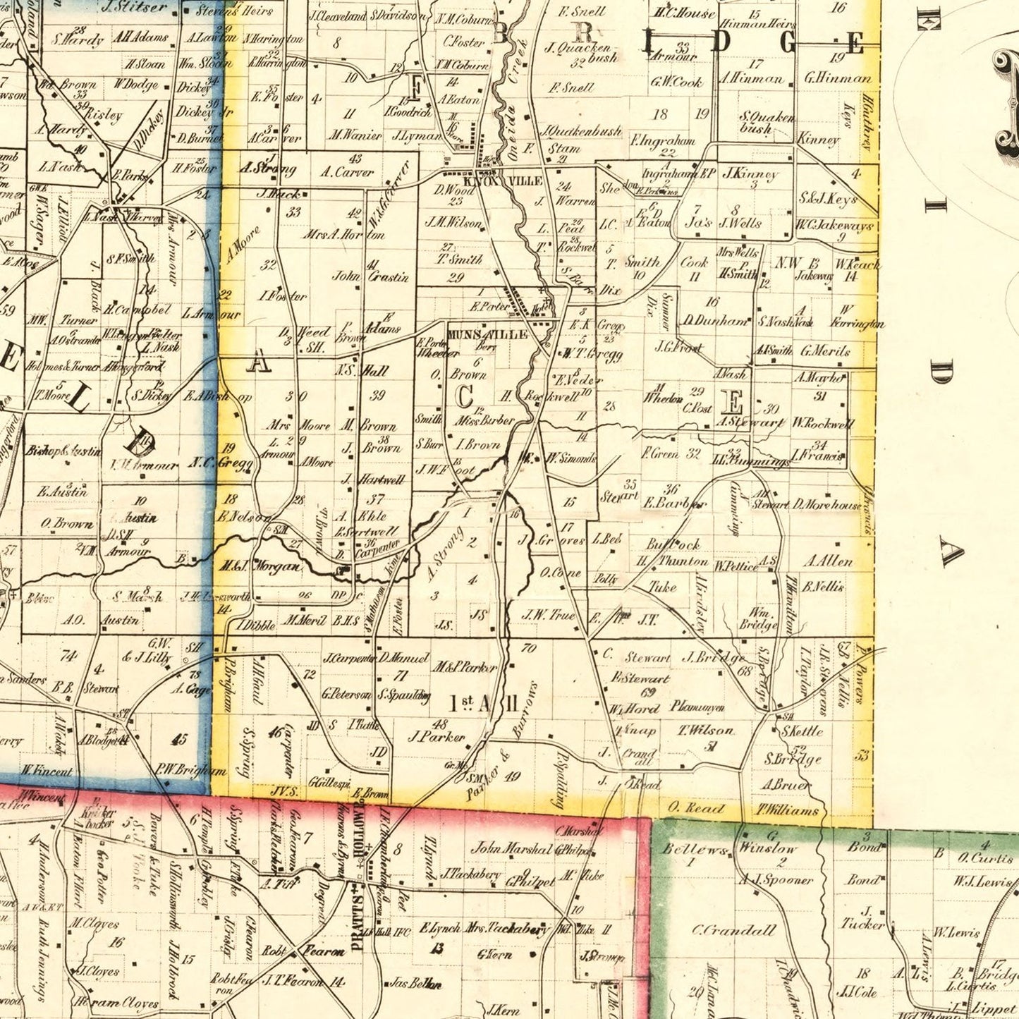 Vintage Map of Madison County, New York 1853