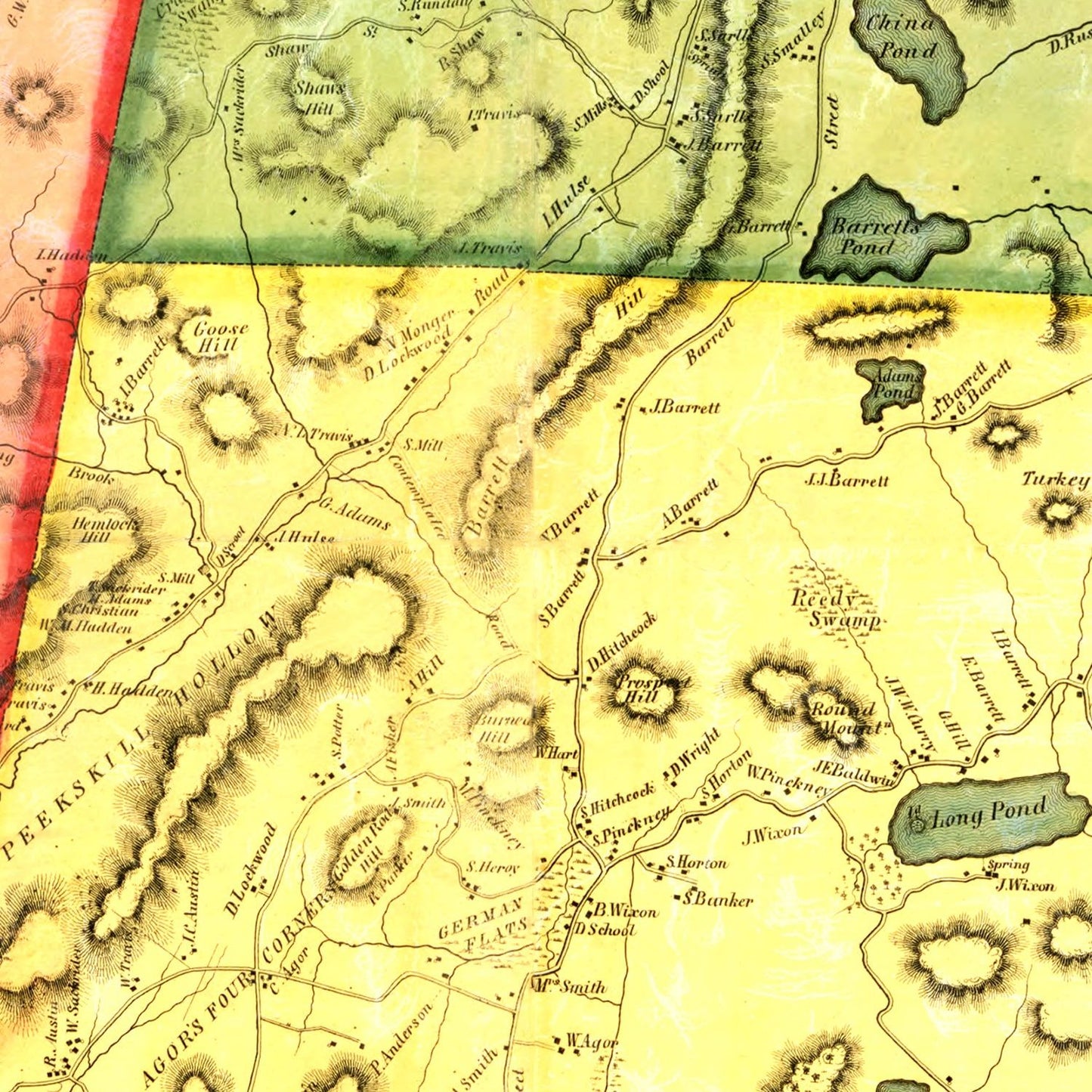 Vintage Map of Putnam County, New York 1854