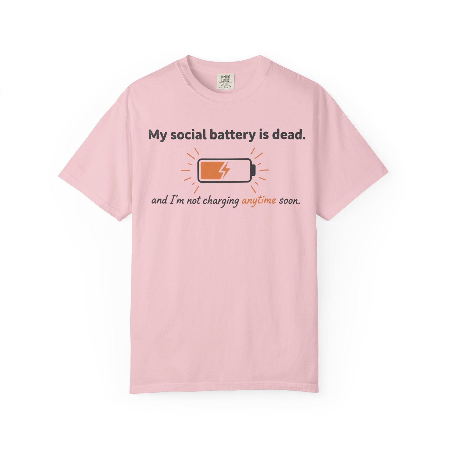 My social battery is dead T-shirt | low battery graphic tee
