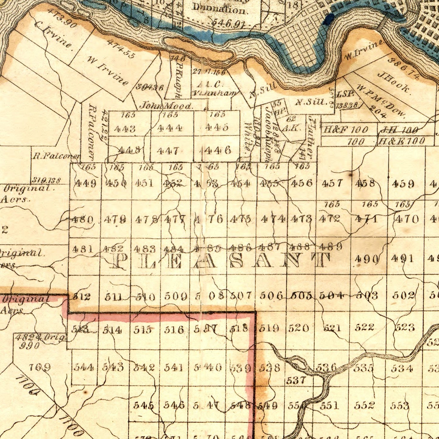 Vintage Map of Warren County, Pennsylvania 1838