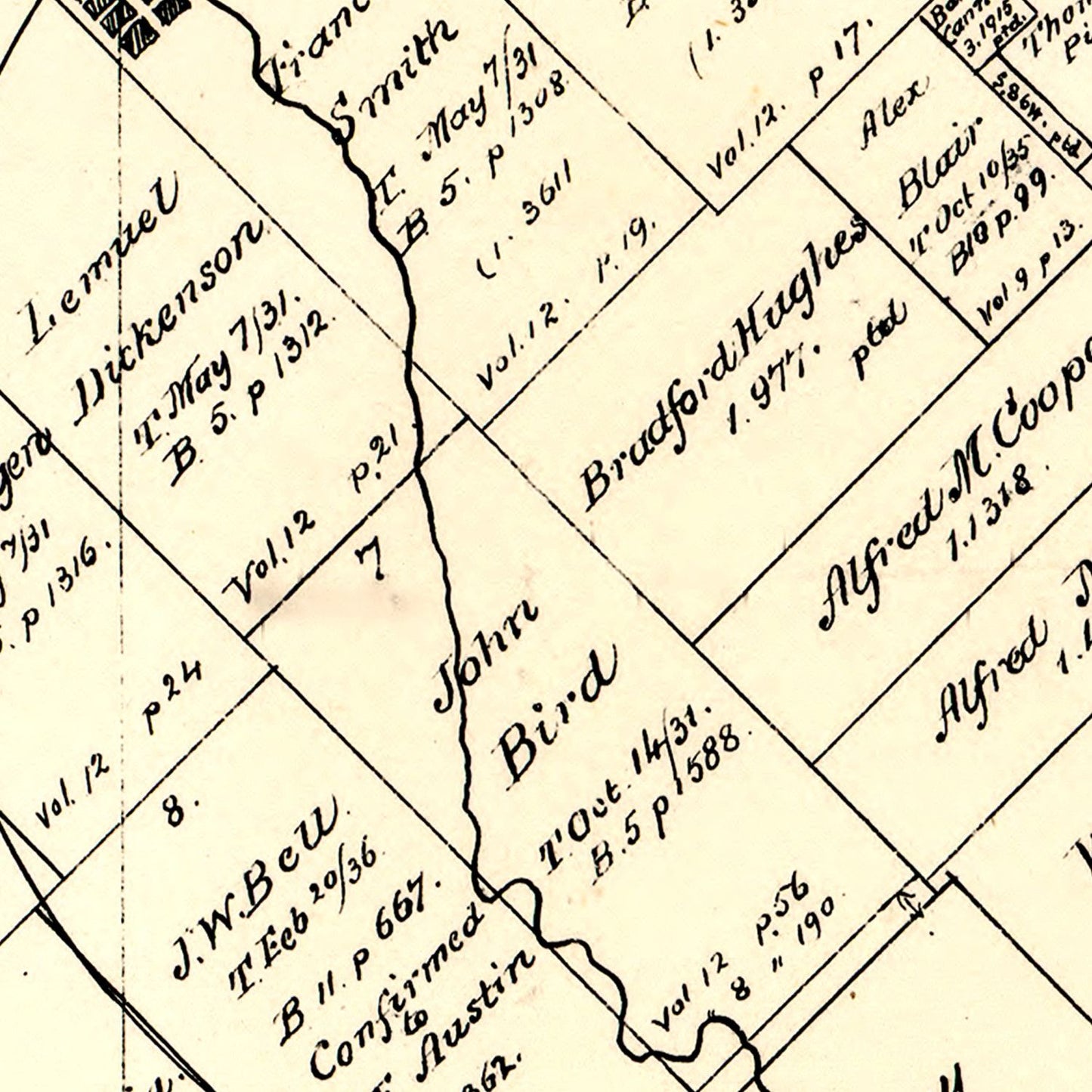 Vintage Map of Burleson County, Texas 1879