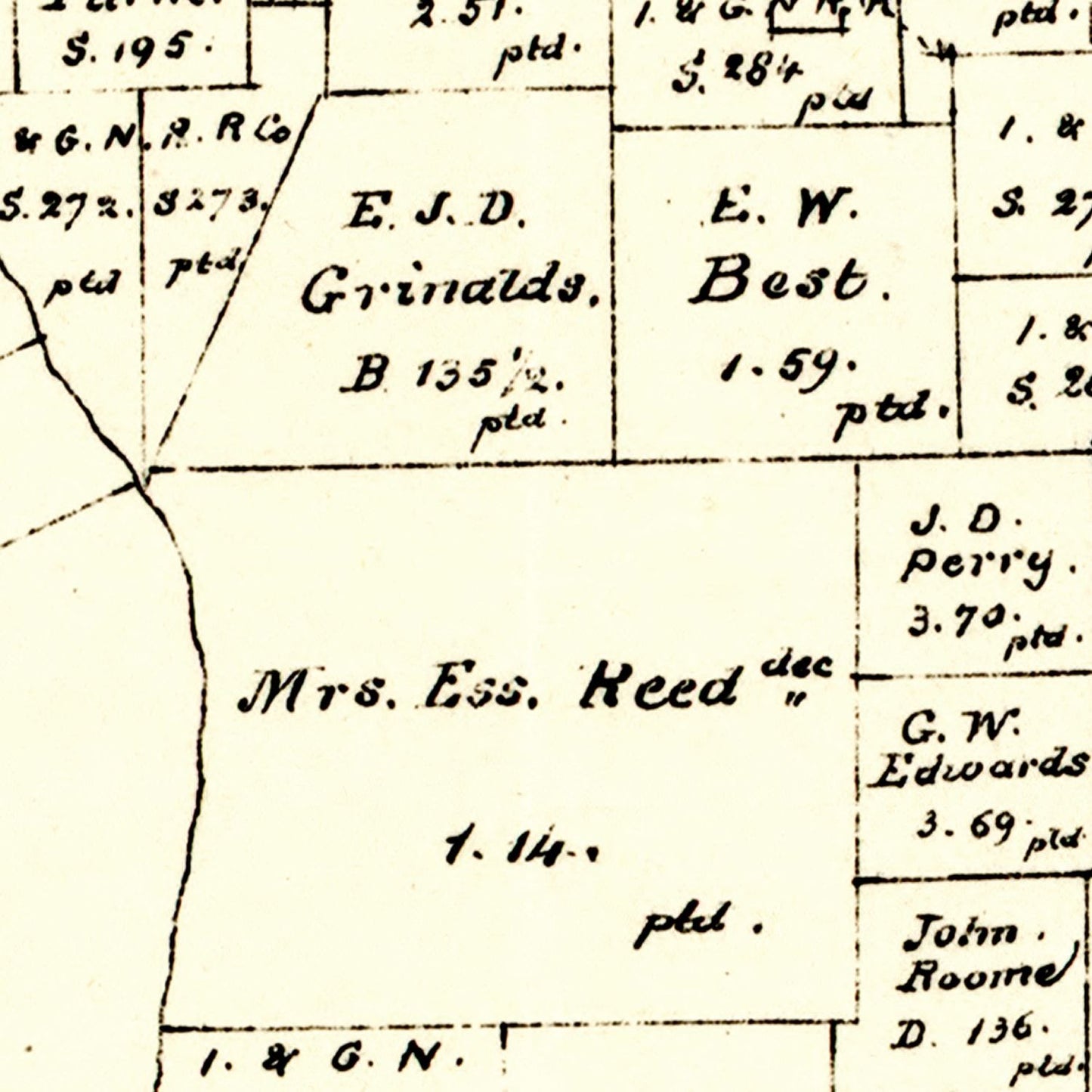 Vintage Map of Refugio County, Texas 1879