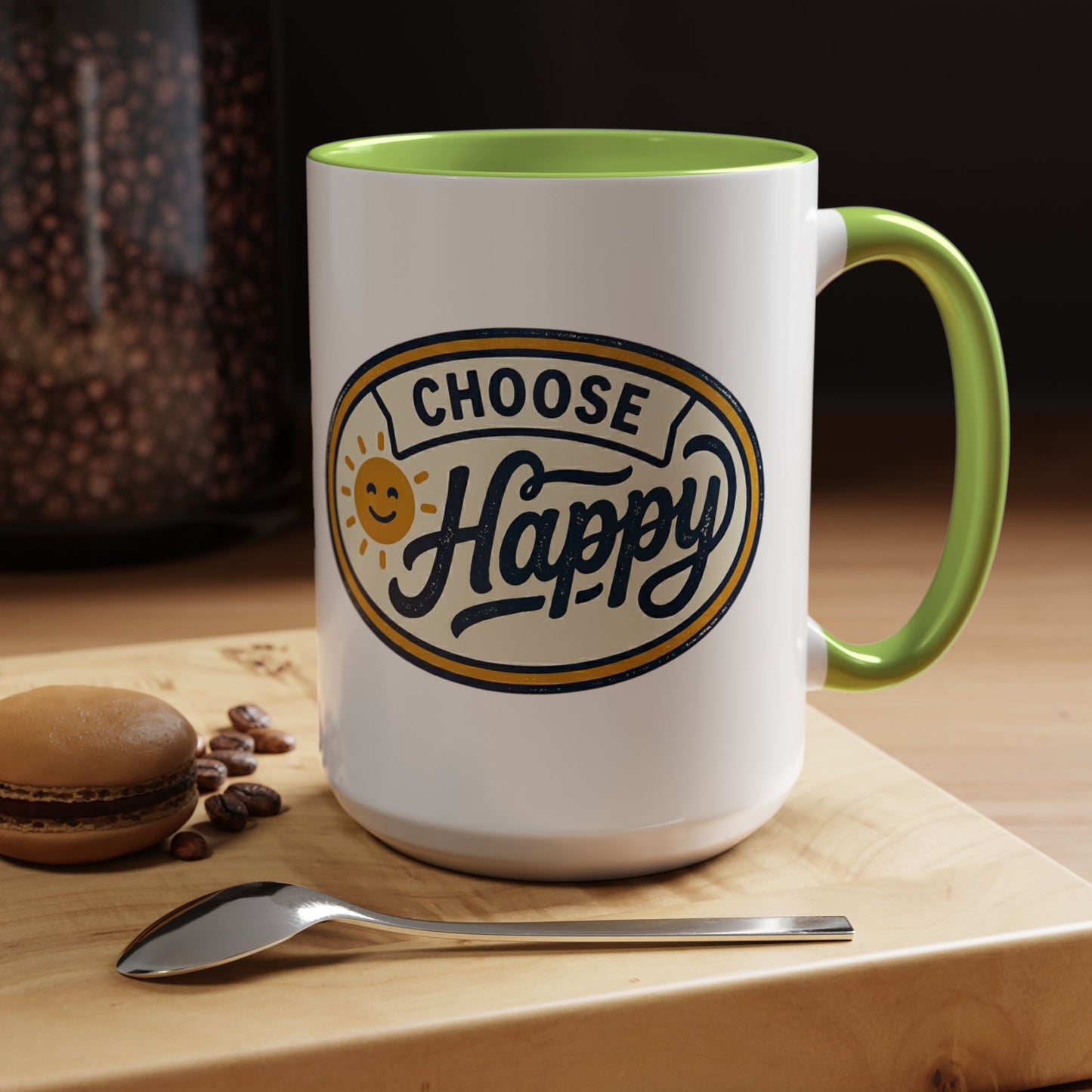 Choose Happy Coffee Mug — Inspirational Ceramic Accent Mug (11/15oz)
