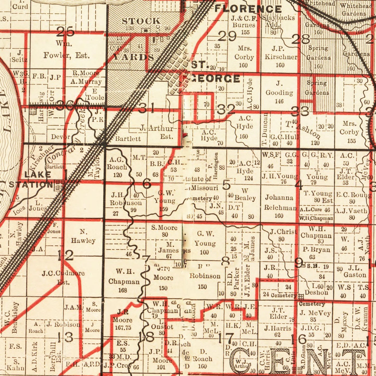 Vintage Map of Buchanan County, Iowa 1895