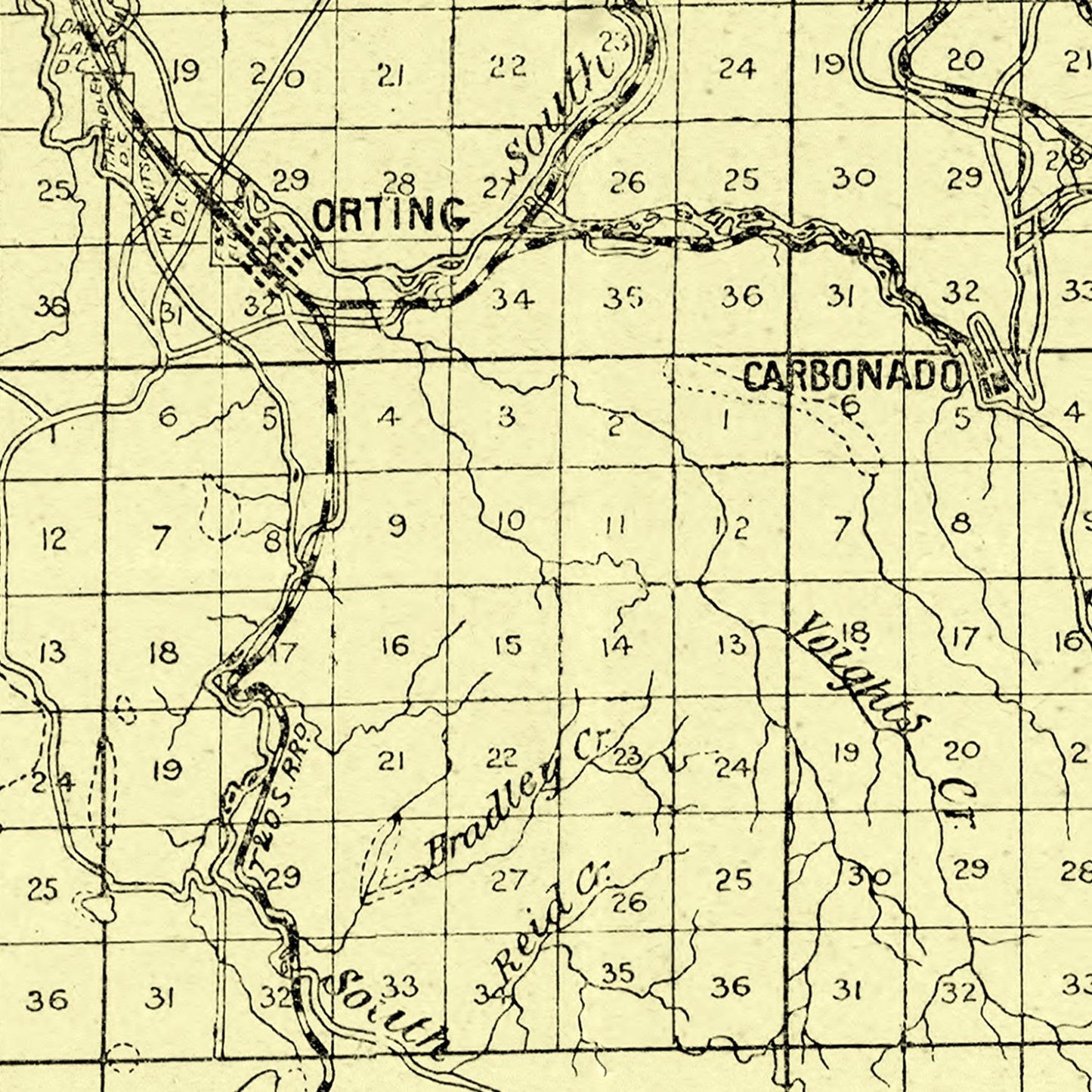 Vintage Map of Pierce County, Washington 1890