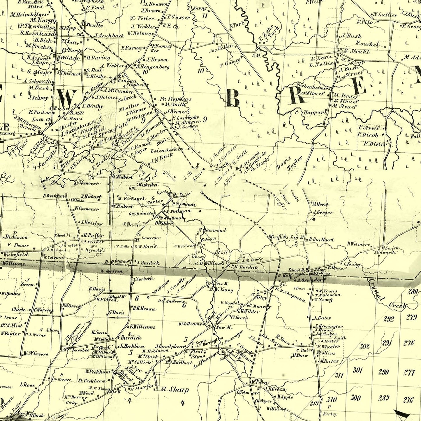 Vintage Map of Lewis County, New York 1857
