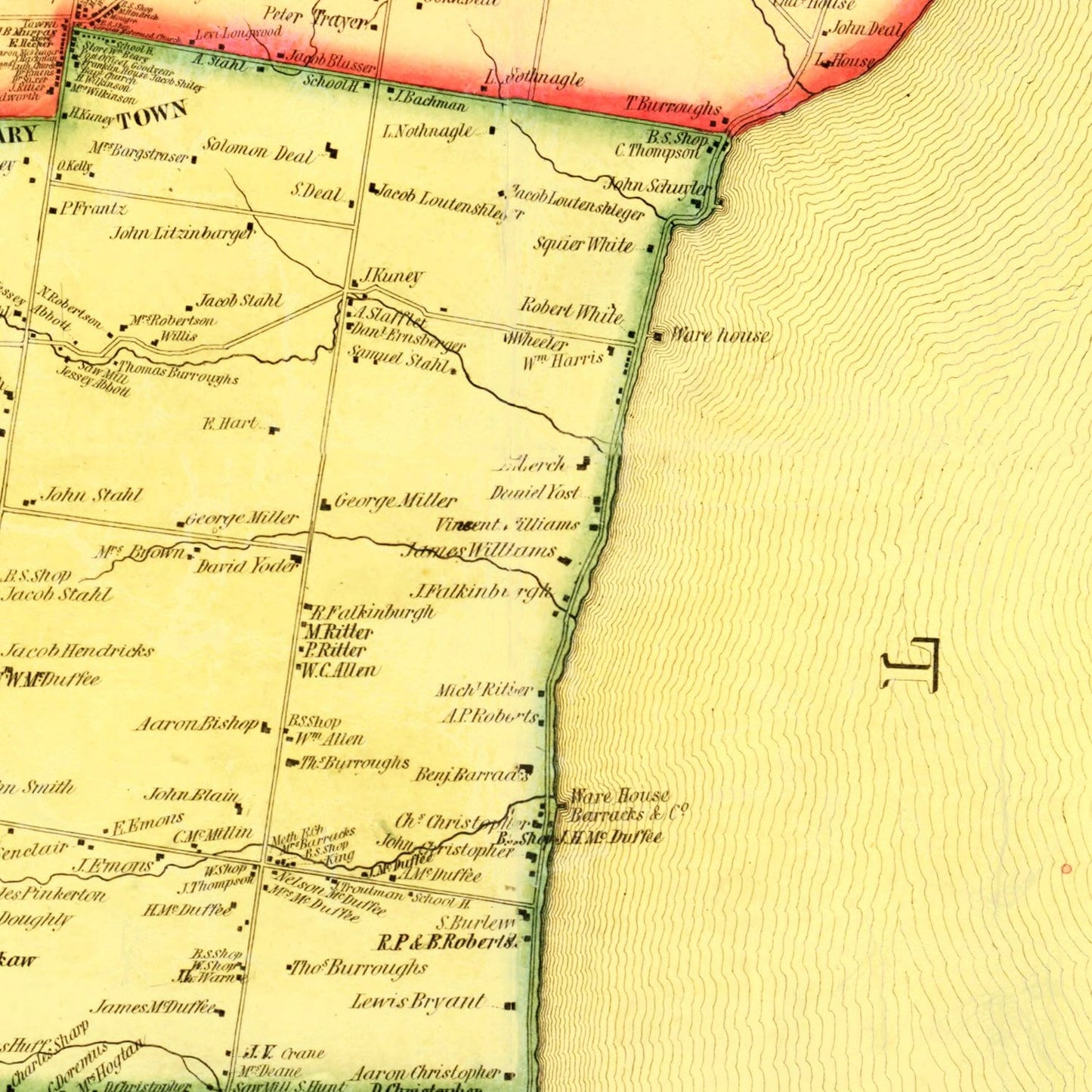 Vintage Map of Seneca County, New York 1858