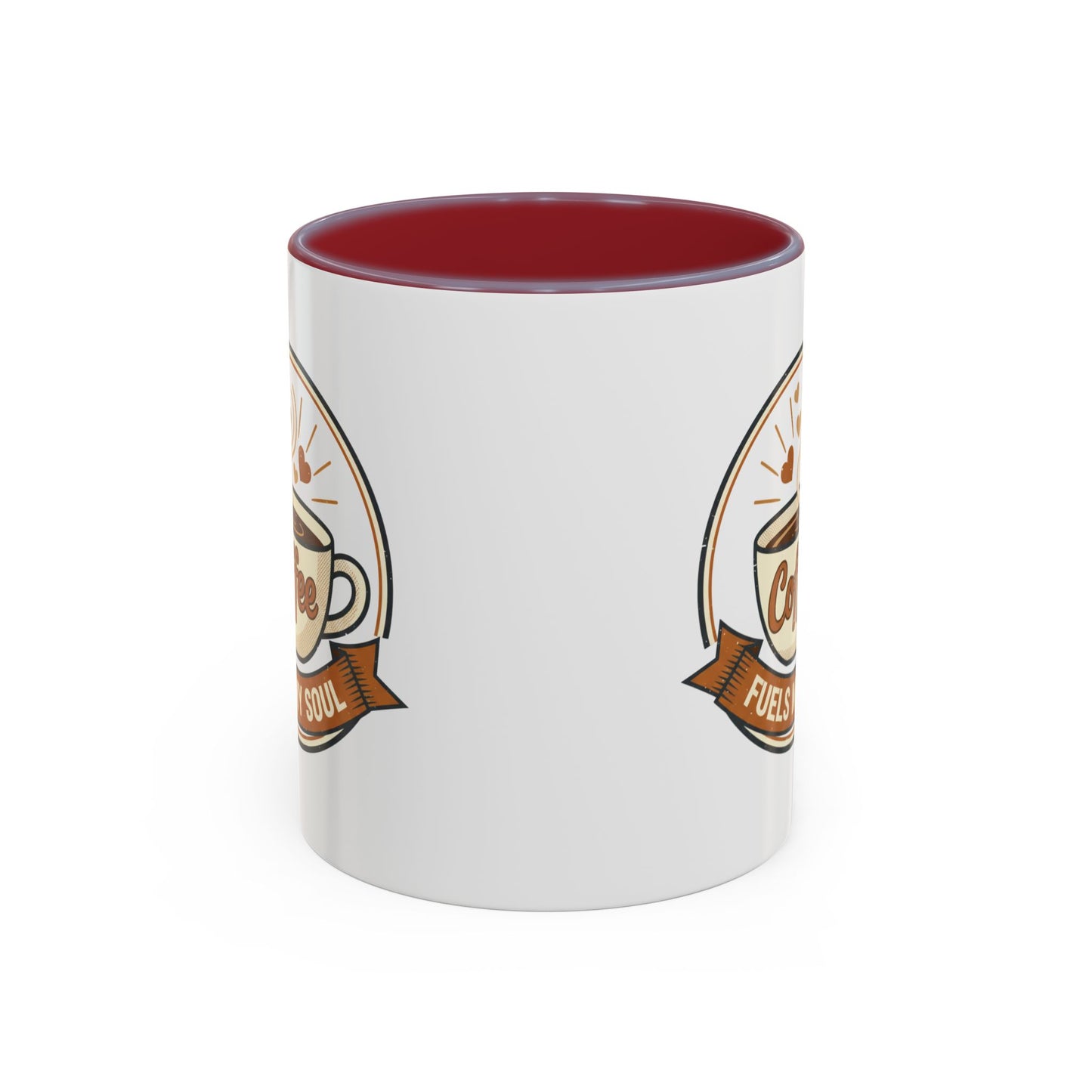 Coffee Mug - "Coffee Fuels My Soul" Accent Ceramic Mug (11/15oz)