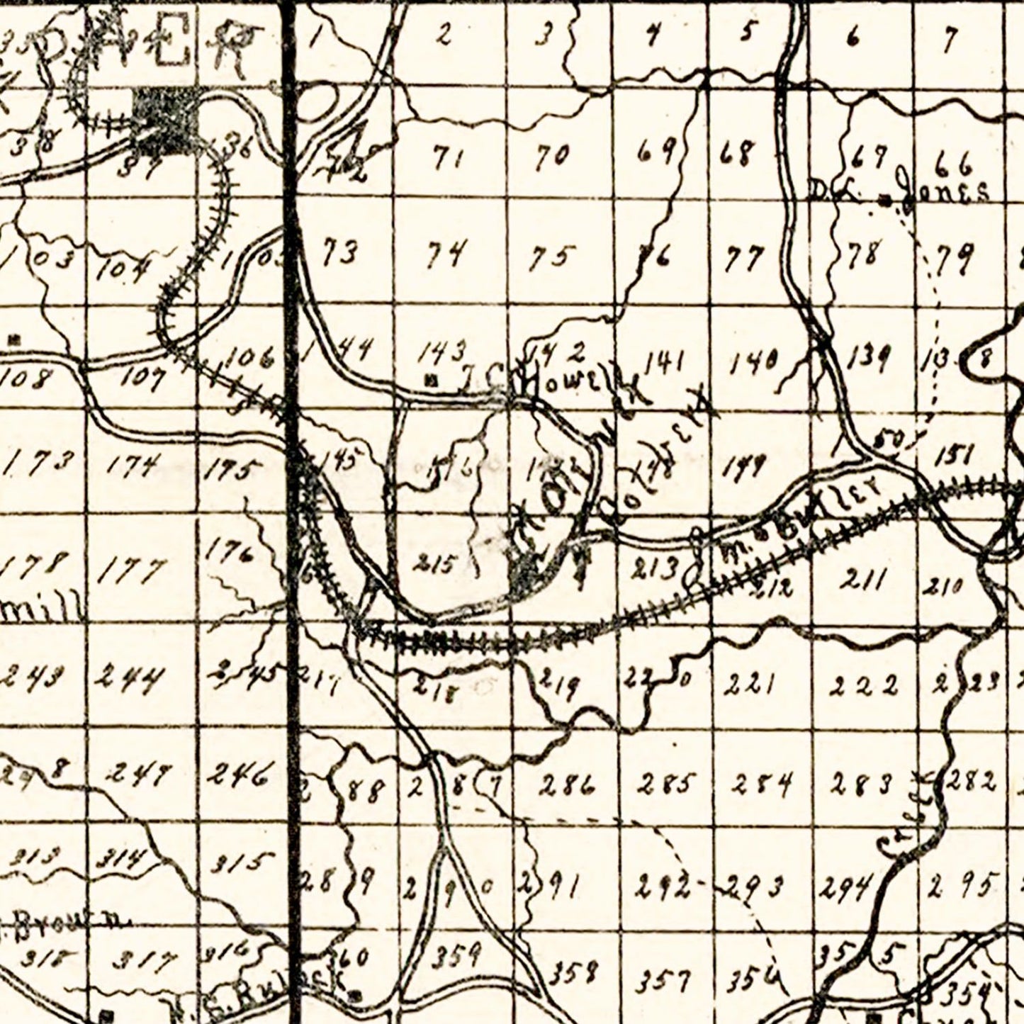 Vintage Map of Paulding County, Georgia 1896