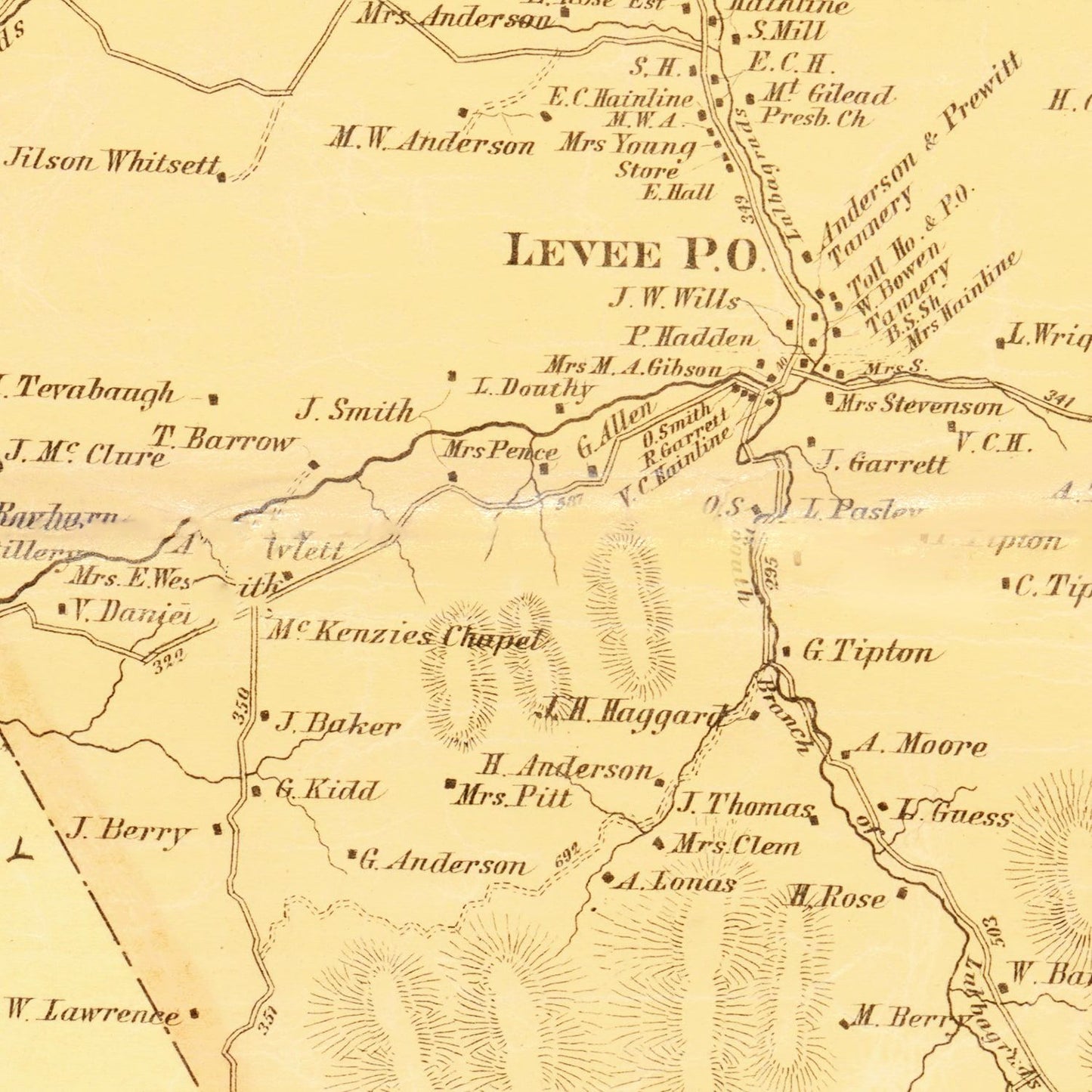 Vintage Map of Montgomery County, Kentucky 1879
