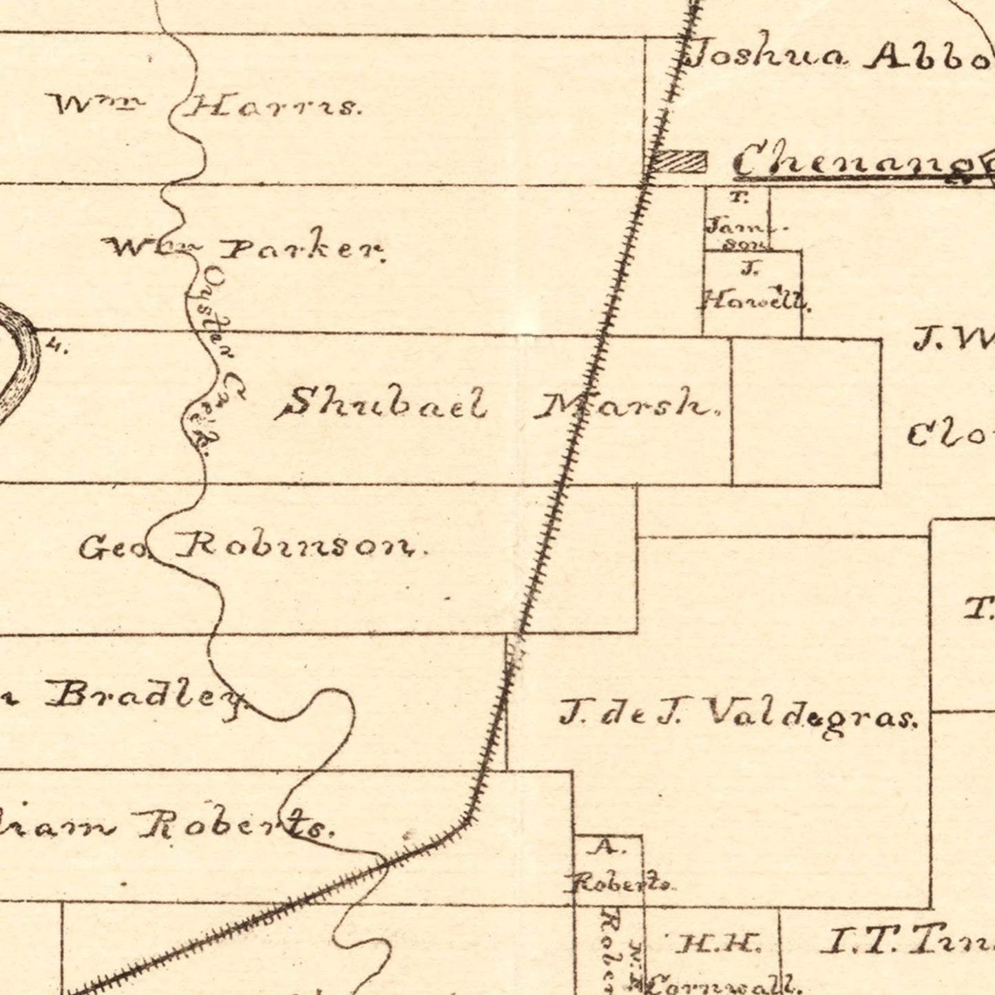 Vintage Map of Brazoria County, Texas 1877