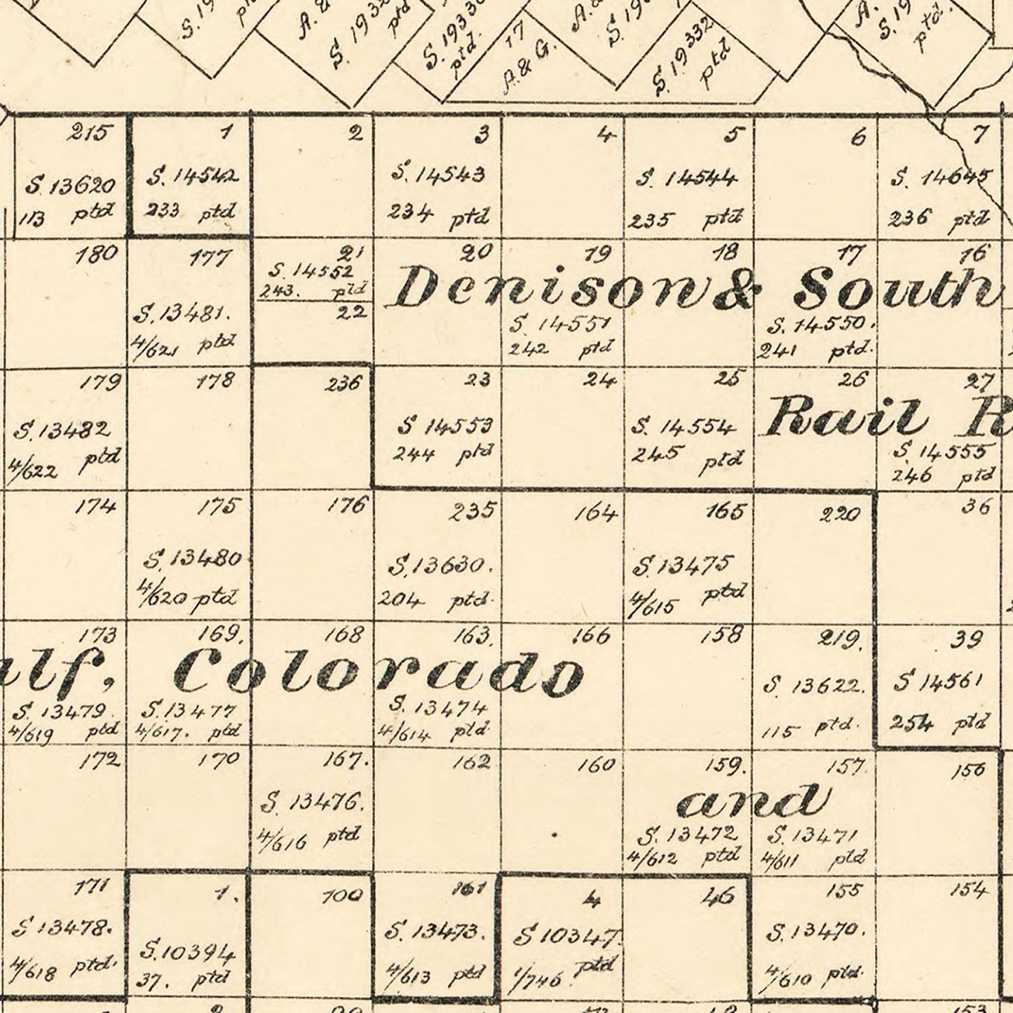 Vintage Map of Briscoe County, Texas 1897