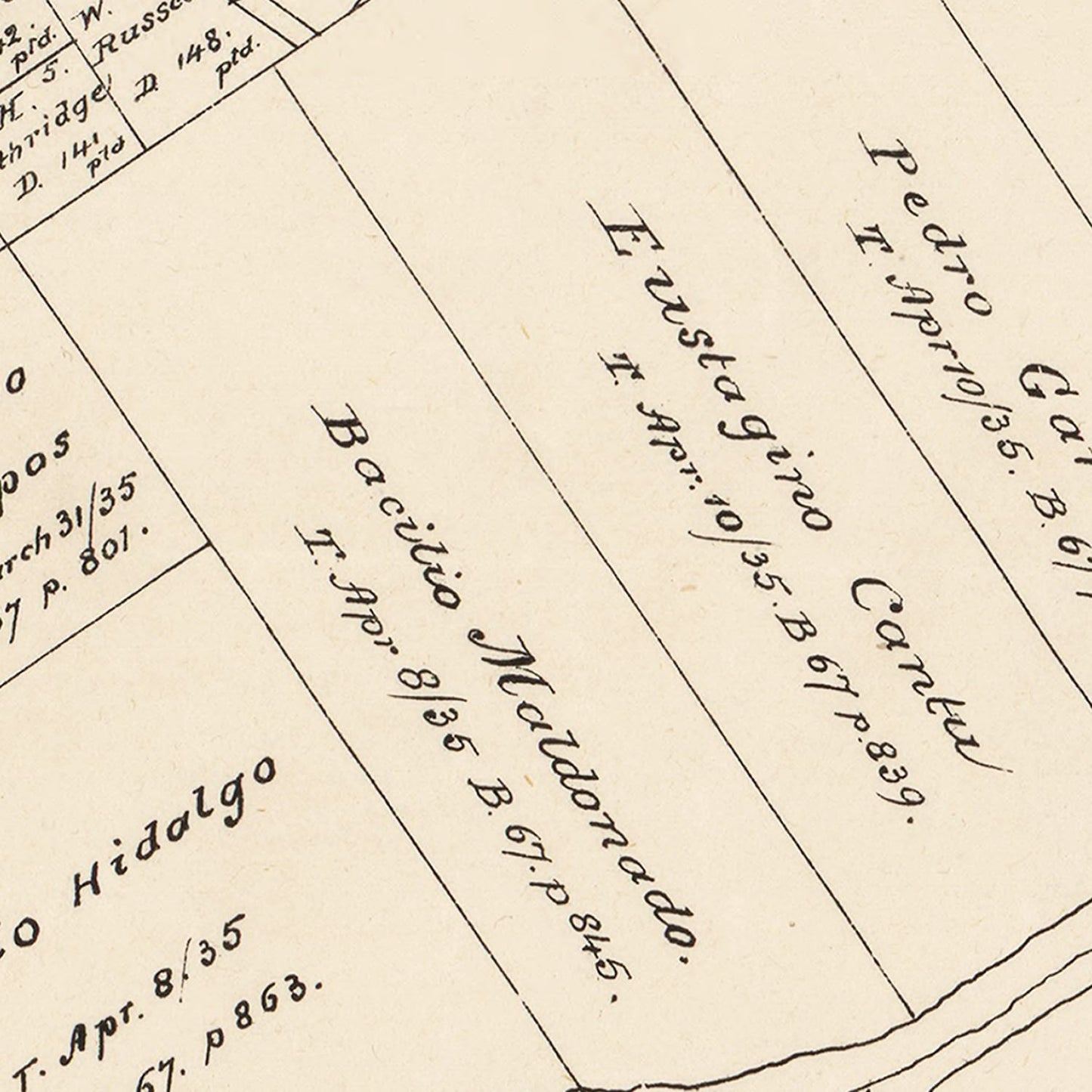 Vintage Map of Calhoun County, Texas 1879