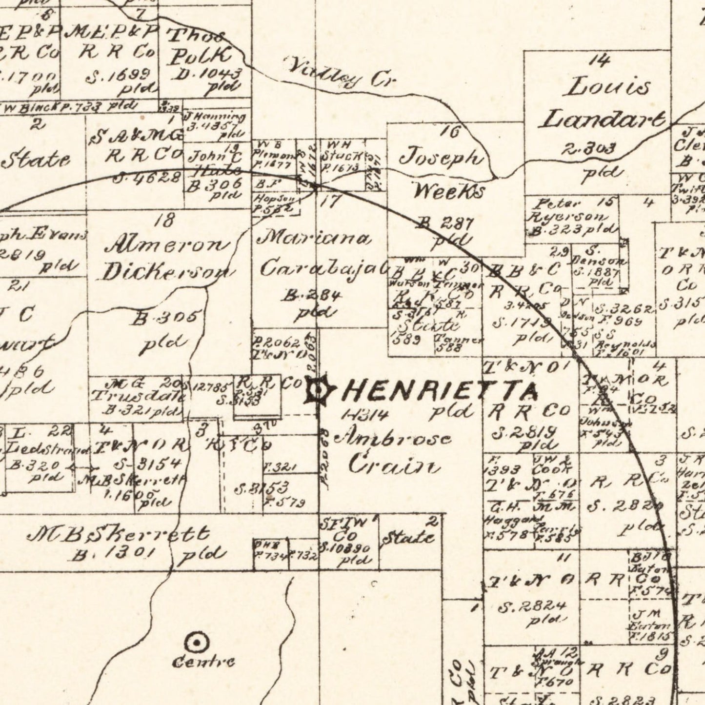 Vintage Map of Clay County, Texas 1879