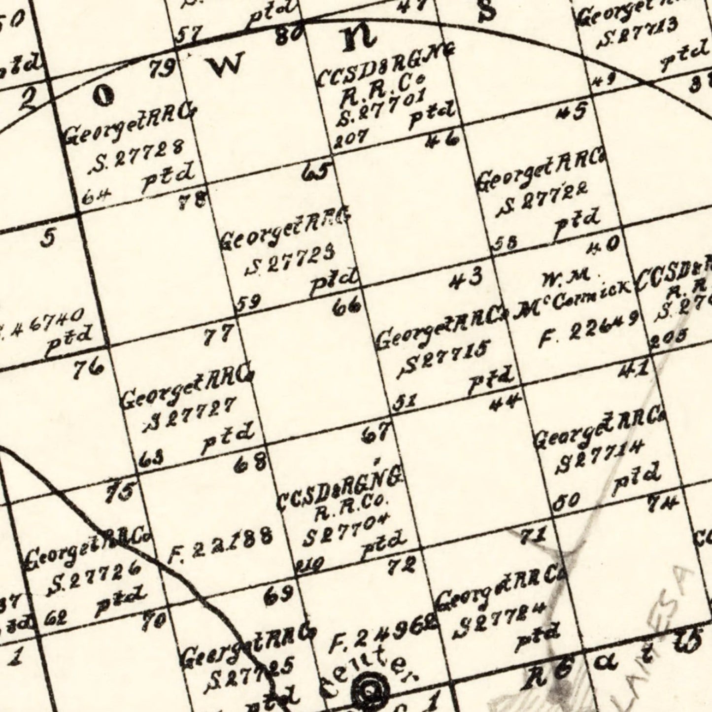 Vintage Map of Dawson County, Texas 1892