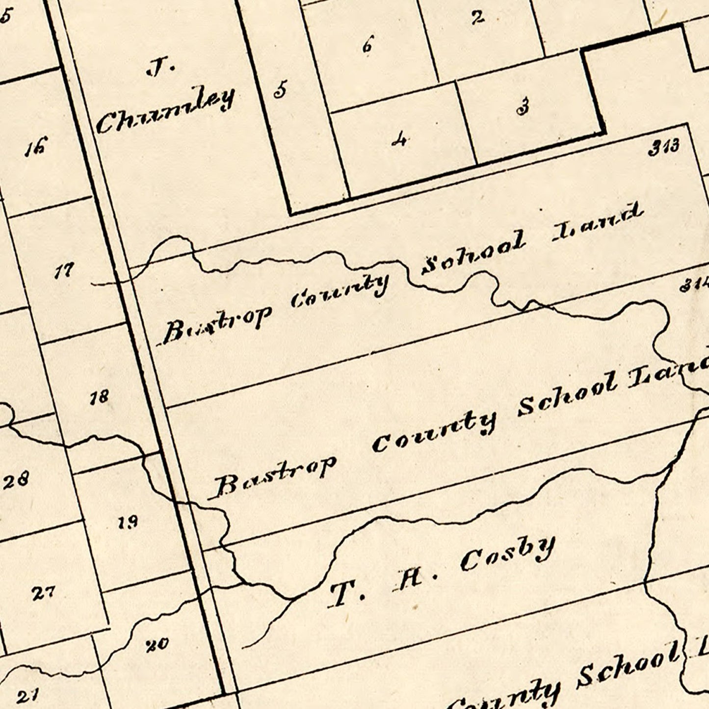 Vintage Map of Fisher County, Texas 1870
