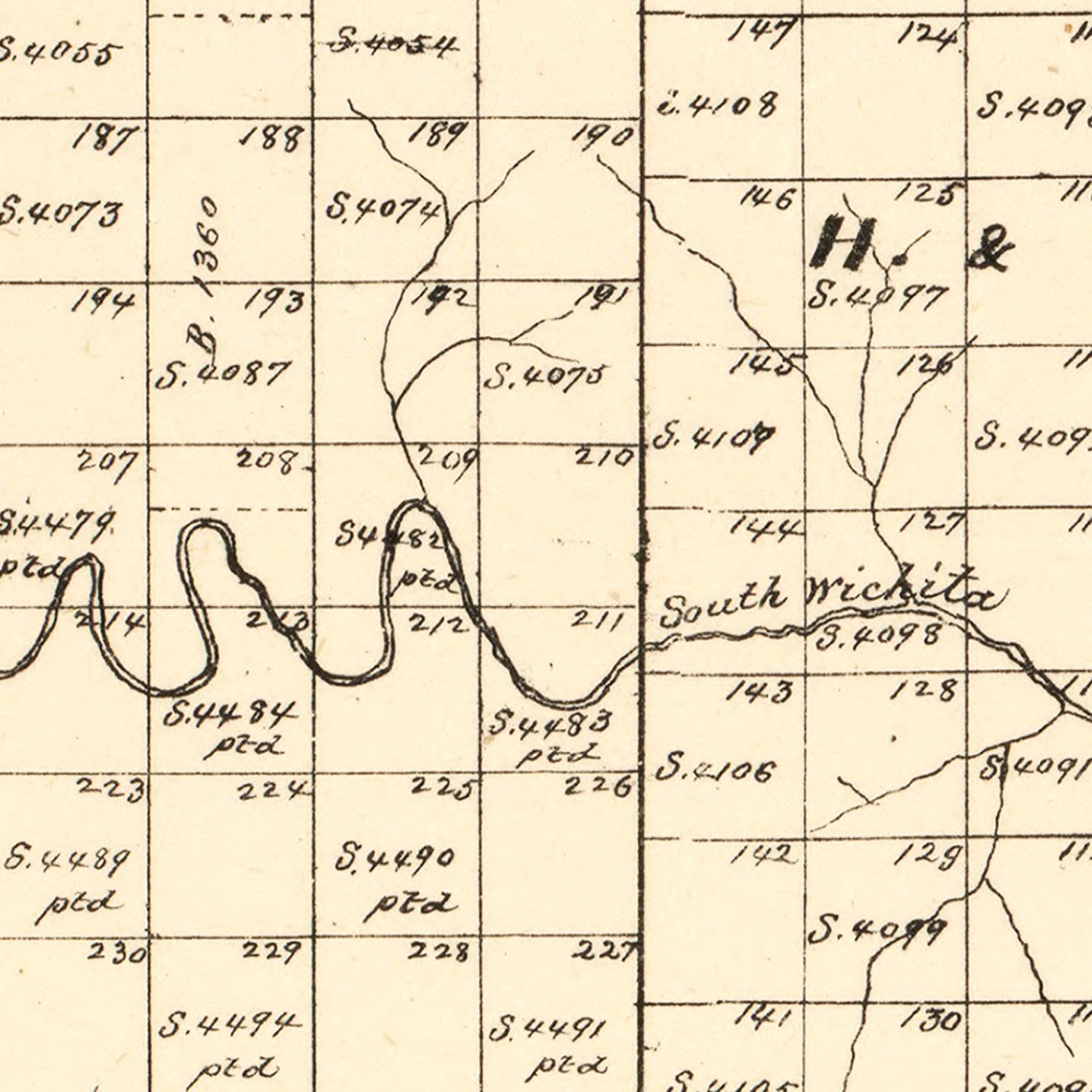 Vintage Map of Knox County, Texas 1879