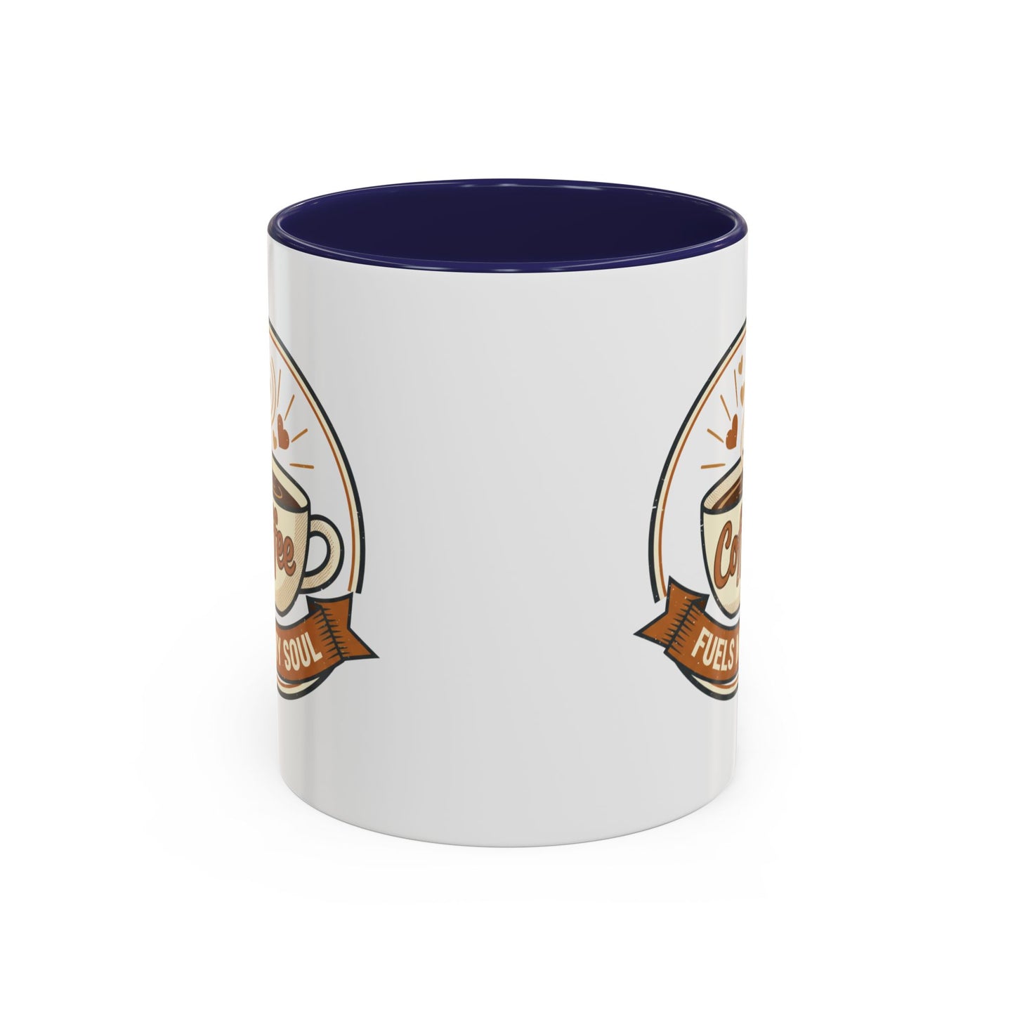 Coffee Mug - "Coffee Fuels My Soul" Accent Ceramic Mug (11/15oz)