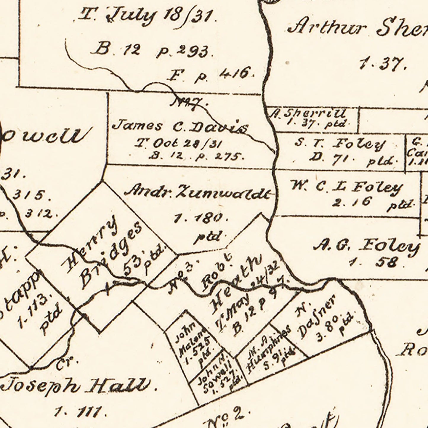 Vintage Map of Lavaca County, Texas 1879