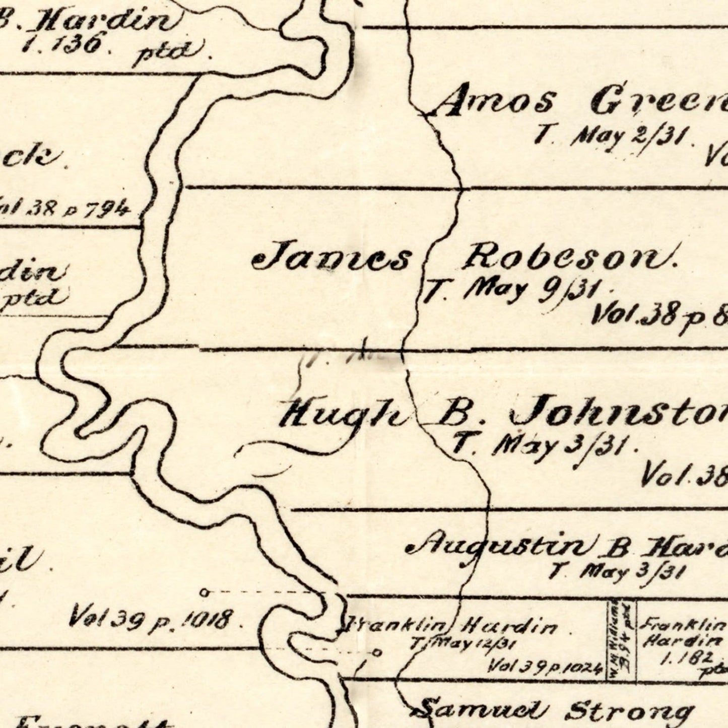 Vintage Map of Liberty County, Texas 1895
