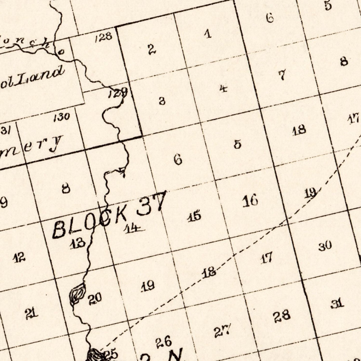 Vintage Map of Martin County, Texas 1894