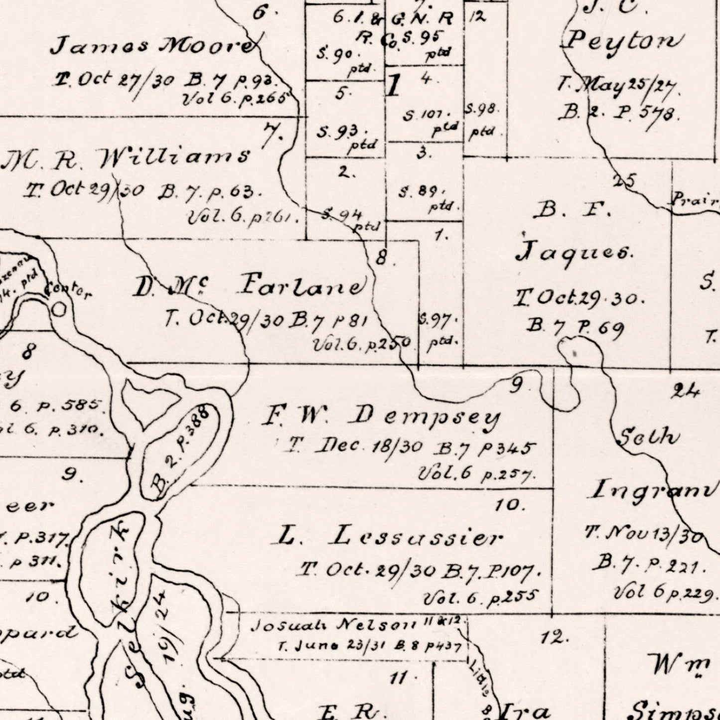 Vintage Map of Matagorda County, Texas 1879