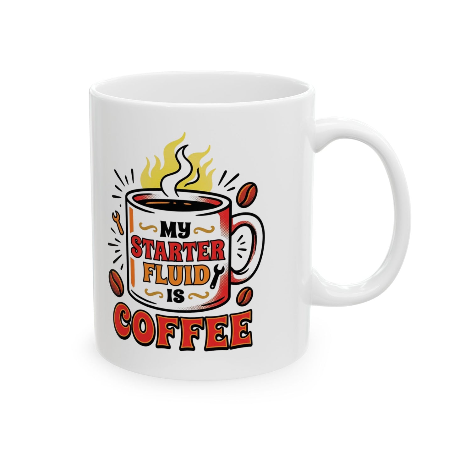 Coffee Lover Ceramic Mug — Retro 'But First Coffee' Design (11oz & 15oz)