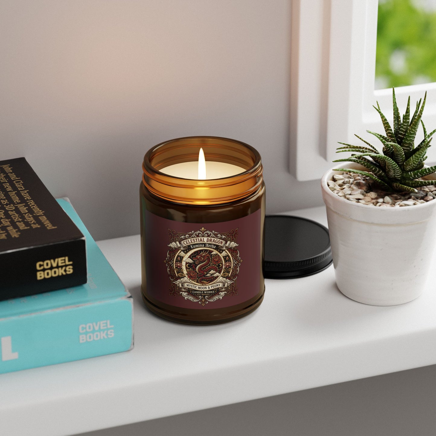Amber Jar Soy Candle — Rustic Spice Scented Candle (Multi-Size)
