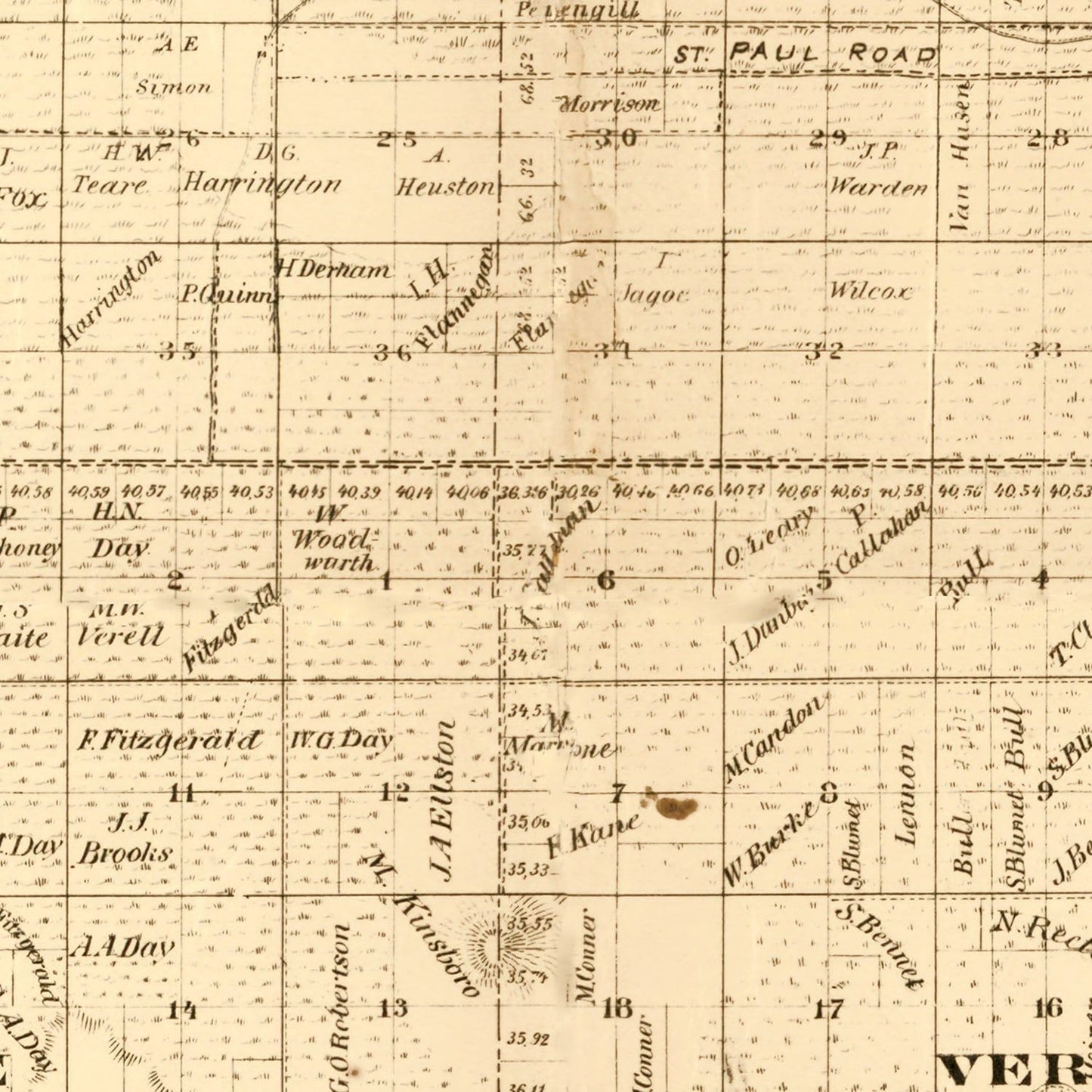 Vintage Map of Dakota County, Minnesota 1874