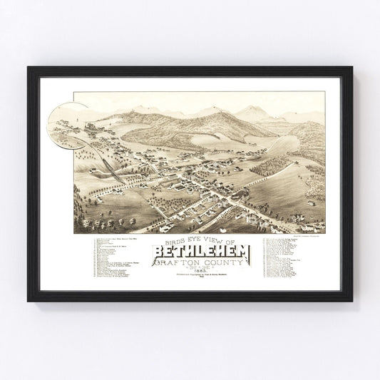 Vintage Map of Bethlehem, New Hampshire 1883