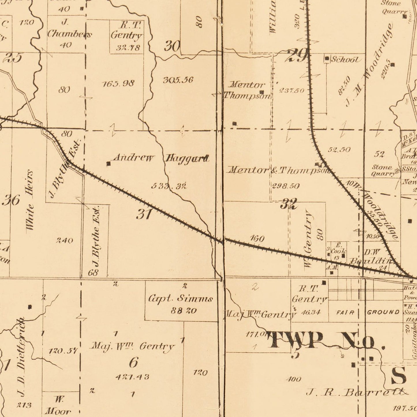 Vintage Map of Pettis County, Missouri 1867