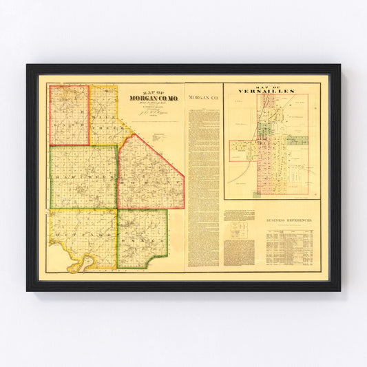 Vintage Map of Morgan County, Missouri 1880