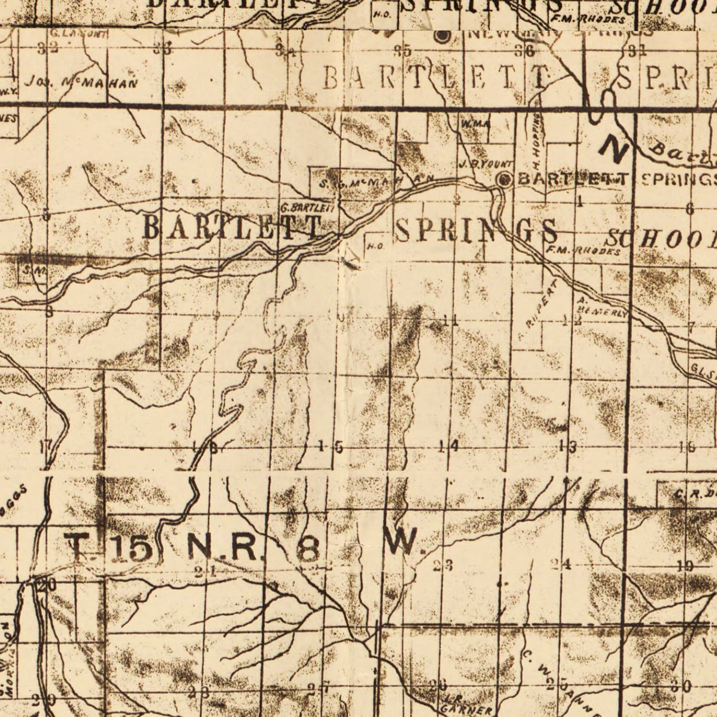 Vintage Map of Lake County, California 1892