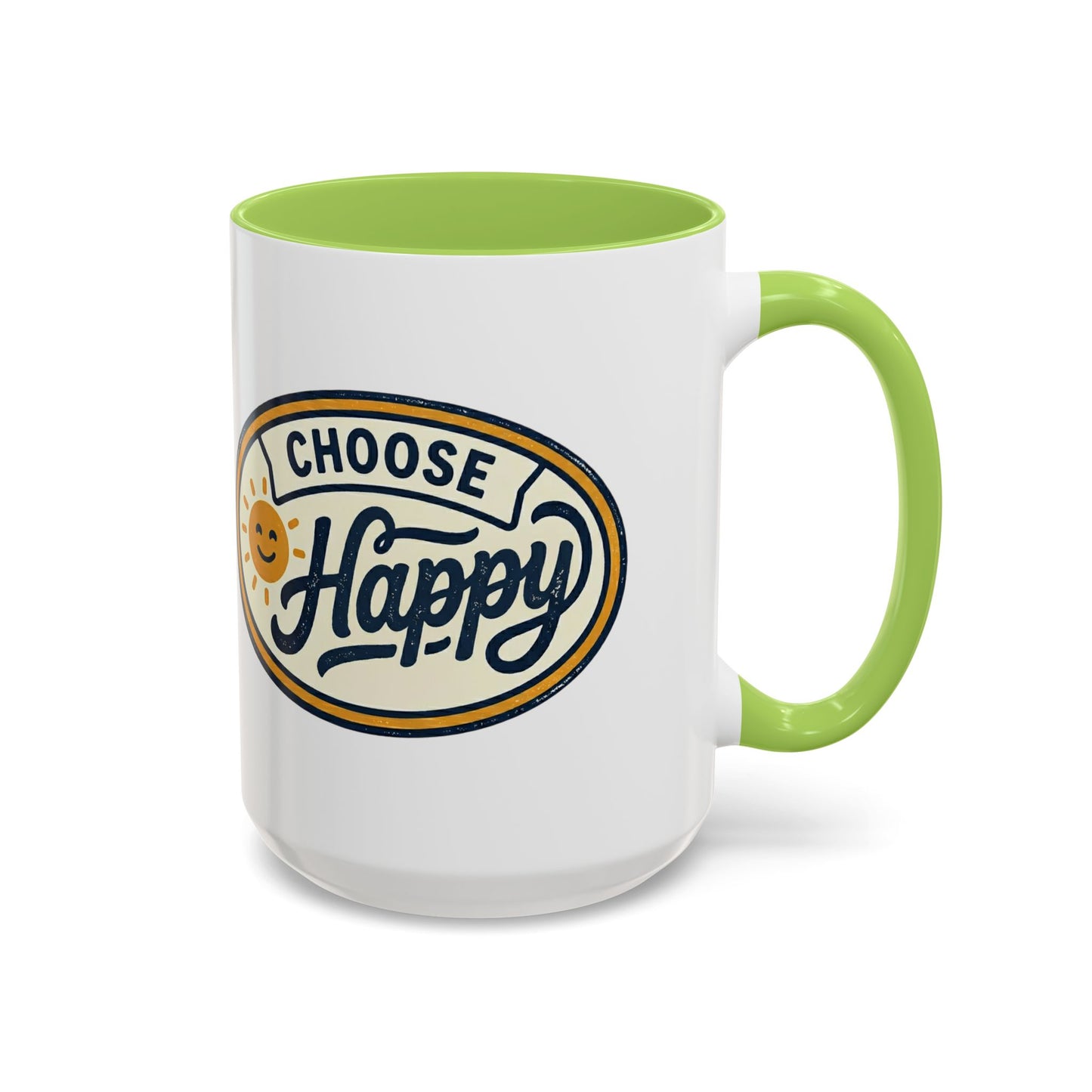 Choose Happy Coffee Mug — Inspirational Ceramic Accent Mug (11/15oz)