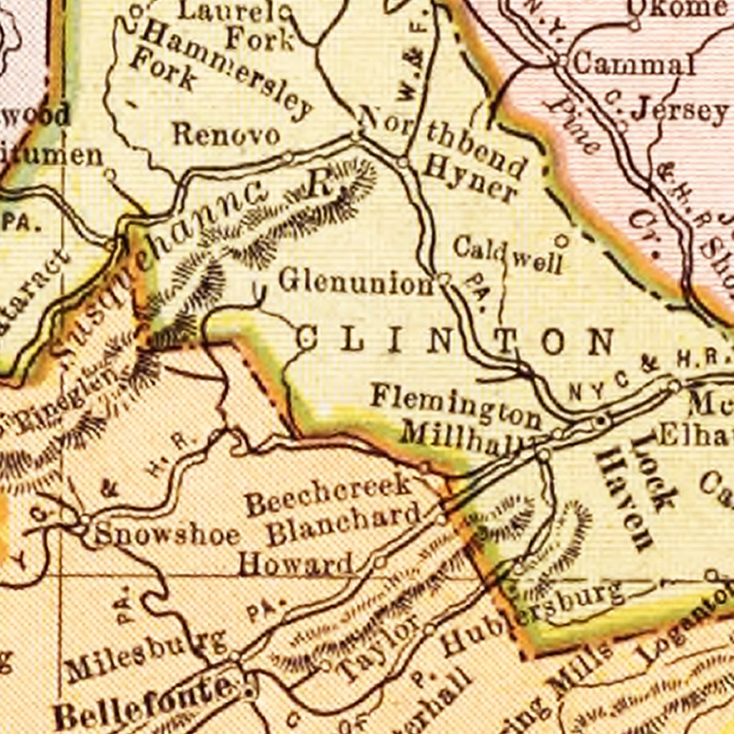 Vintage Map of Pennsylvania 1903