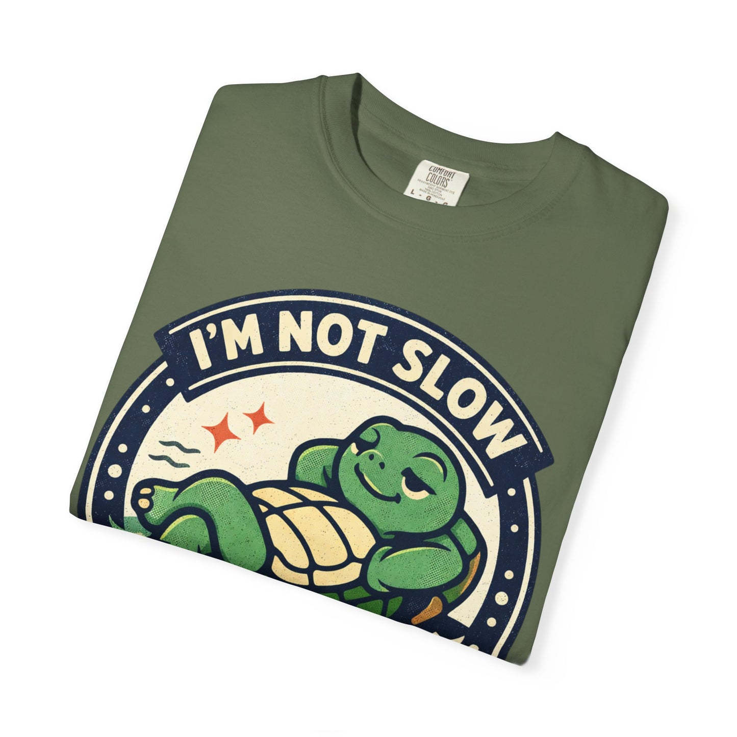 Turtle Time T‑Shirt — "I’m Not Slow, I’m Just On Turtle Time" Relaxed Graphic Tee