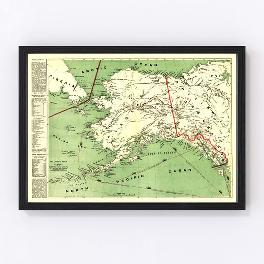 Vintage Map of Alaska 1897