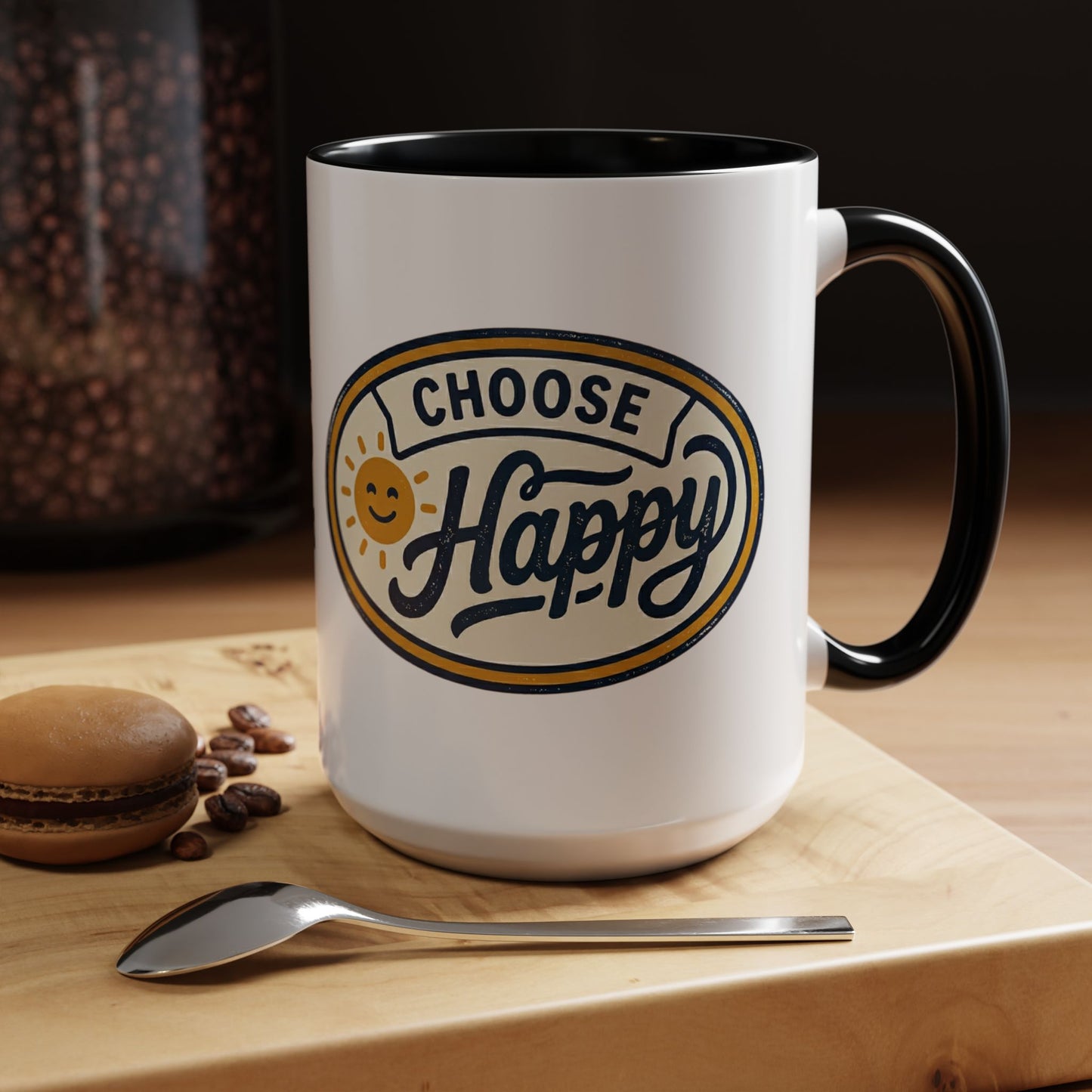 Choose Happy Coffee Mug — Inspirational Ceramic Accent Mug (11/15oz)