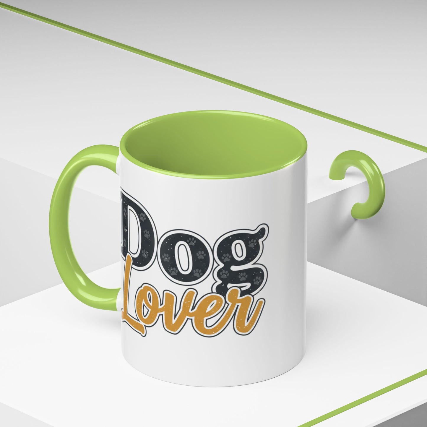 Dog Lover Accent Coffee Mug — 'Dog Lover' 11/15oz Ceramic Mug