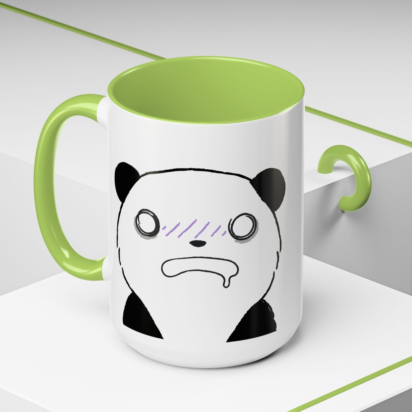 Just Give Me My Coffee!!! Accent Mug — Panda Coffee Lover Gift (11/15oz)