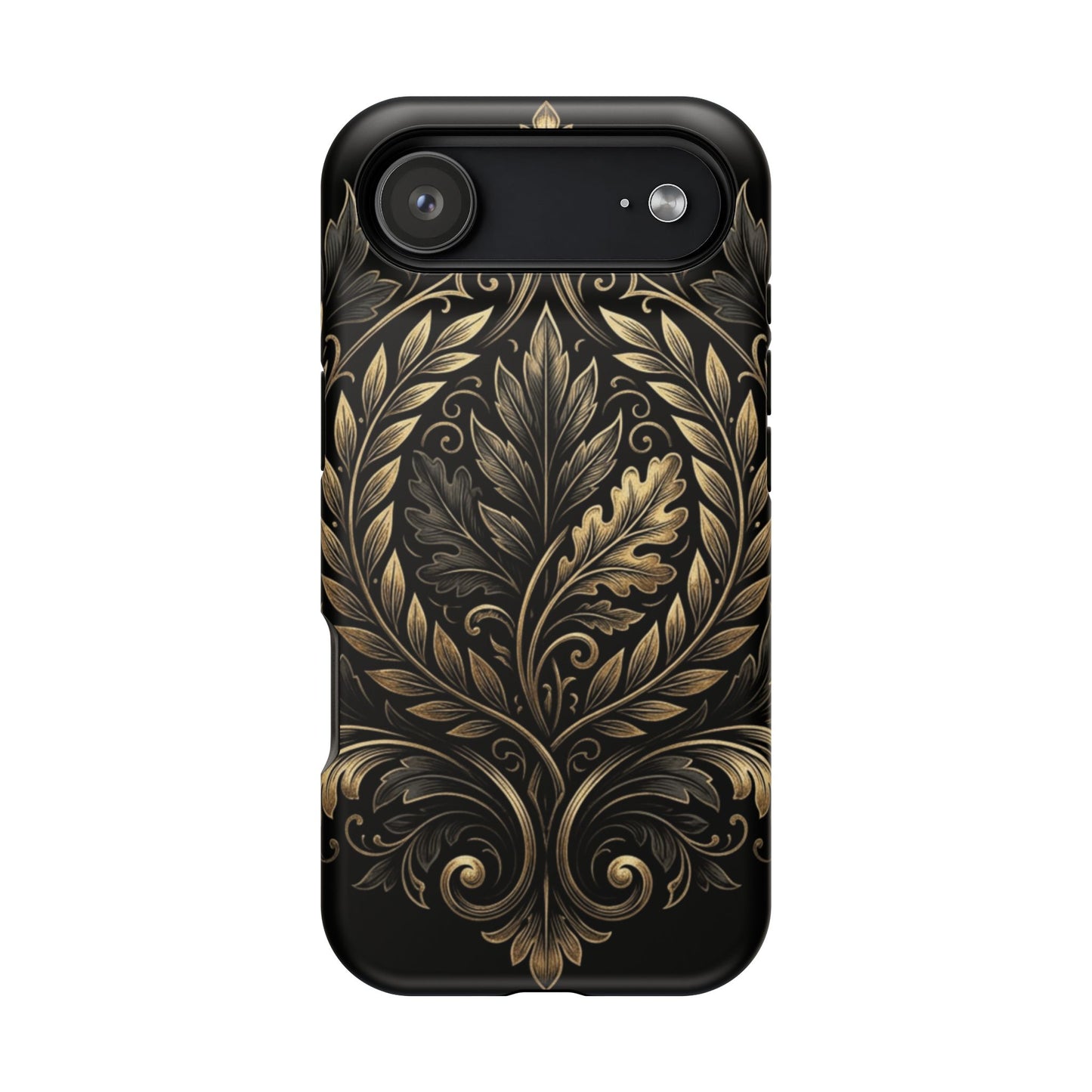 Baroque Gold Leaf Phone Case — Impact-Resistant Protective Cover