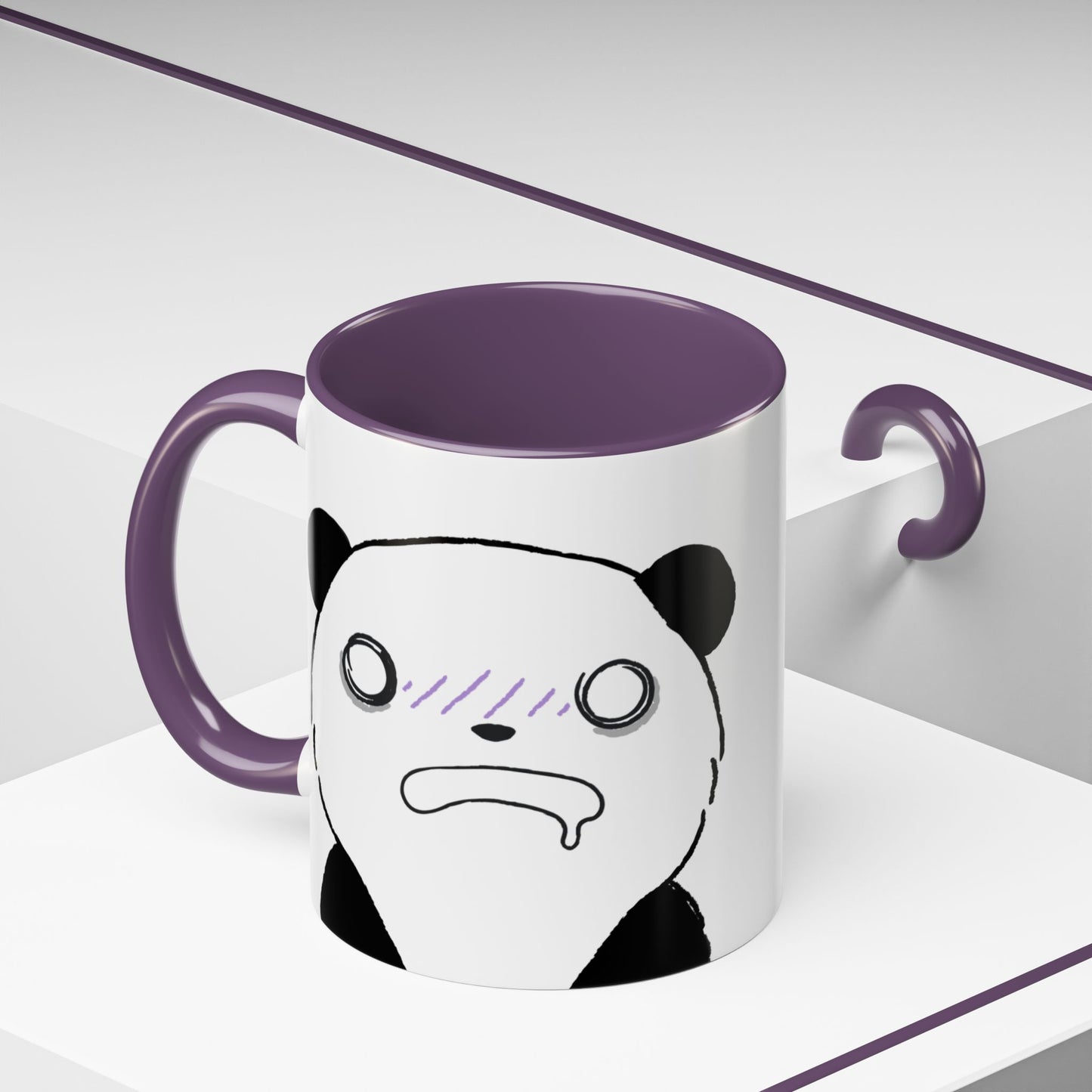 Just Give Me My Coffee!!! Accent Mug — Panda Coffee Lover Gift (11/15oz)