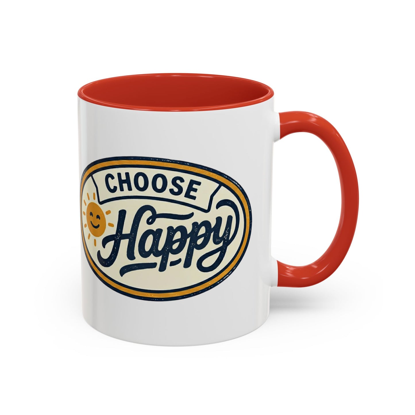 Choose Happy Coffee Mug — Inspirational Ceramic Accent Mug (11/15oz)
