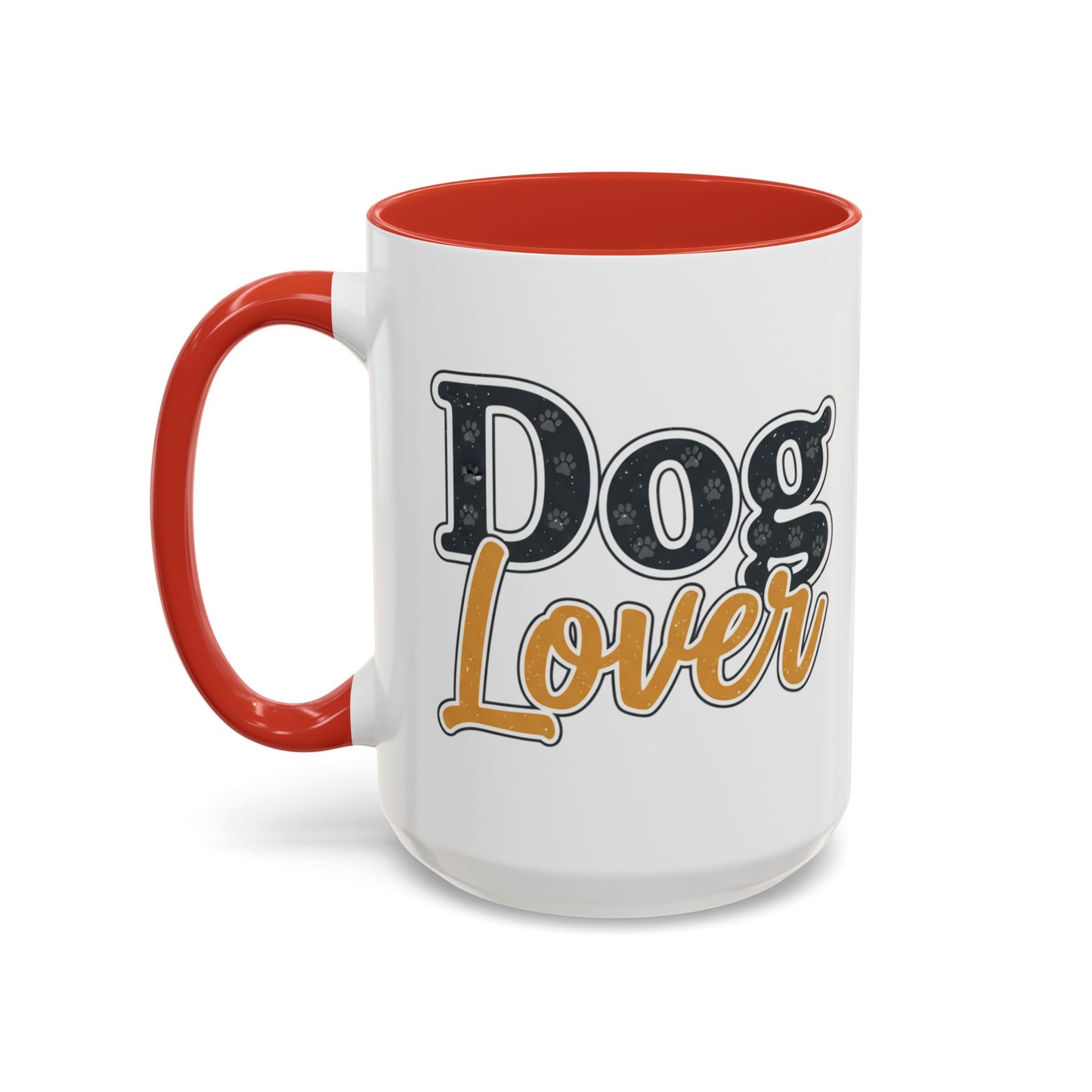 Dog Lover Accent Coffee Mug — 'Dog Lover' 11/15oz Ceramic Mug