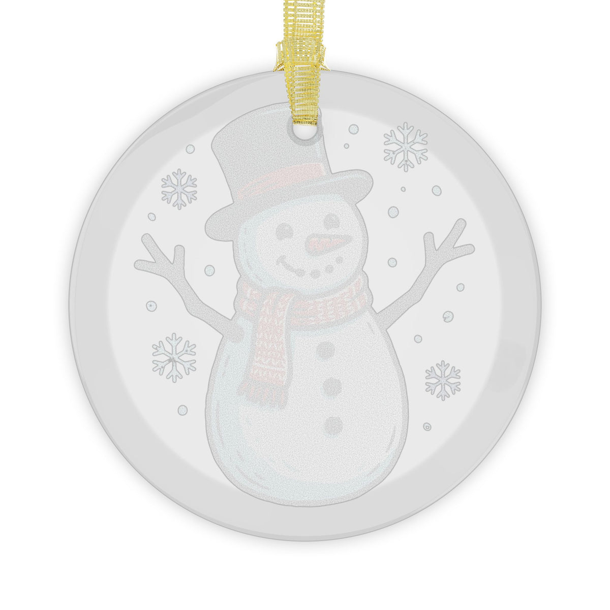 Snowman Glass Ornament