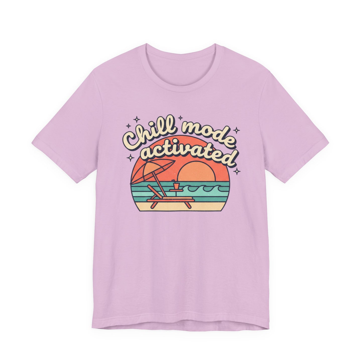 Chill Mode Activated tee | Beach sunset lounge