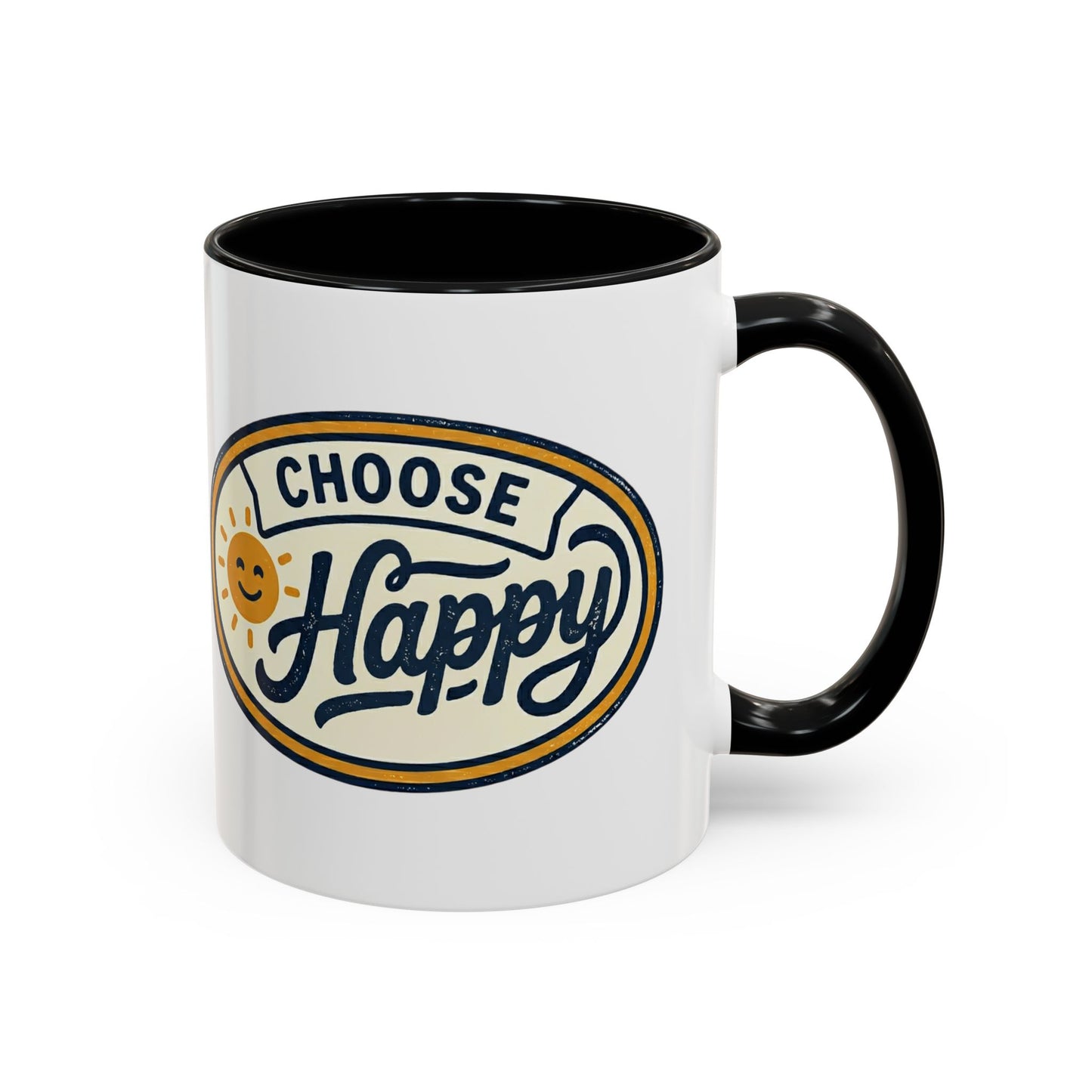 Choose Happy Coffee Mug — Inspirational Ceramic Accent Mug (11/15oz)