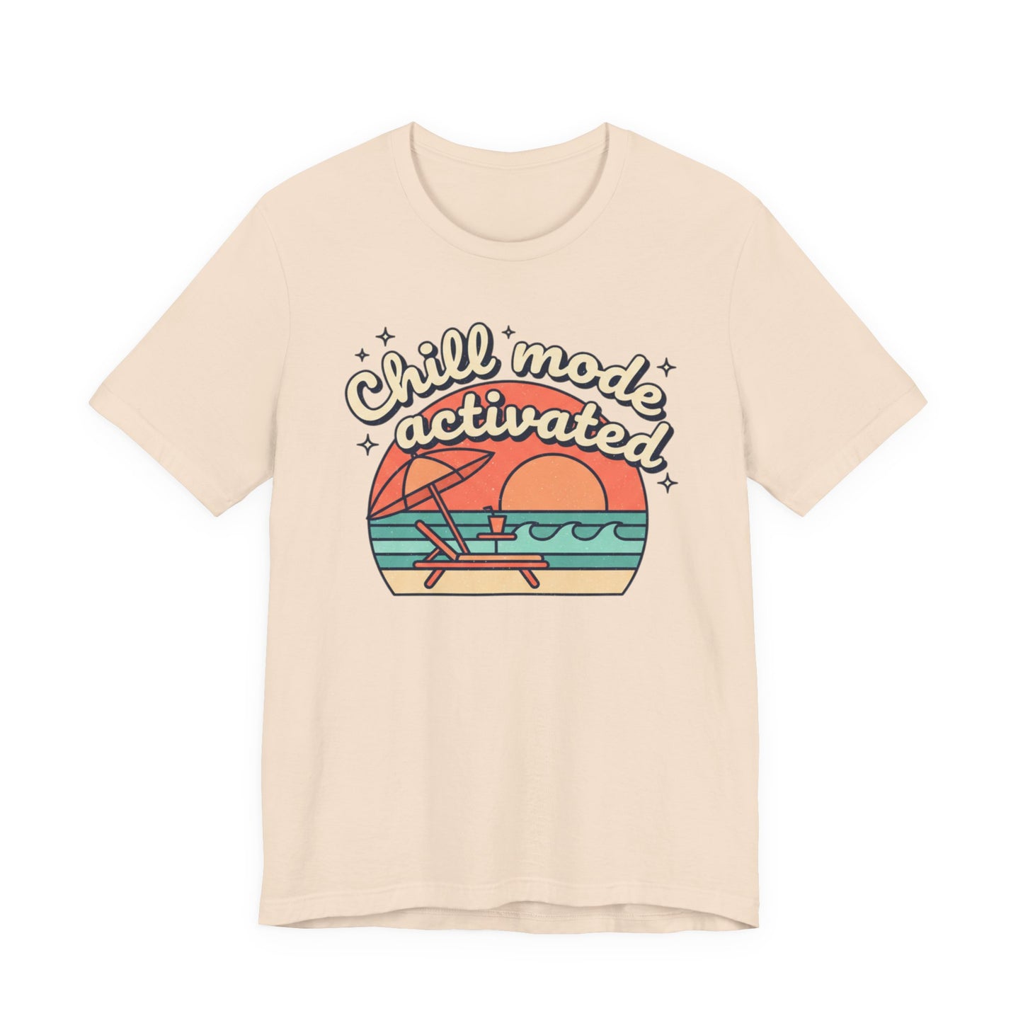 Chill Mode Activated tee | Beach sunset lounge