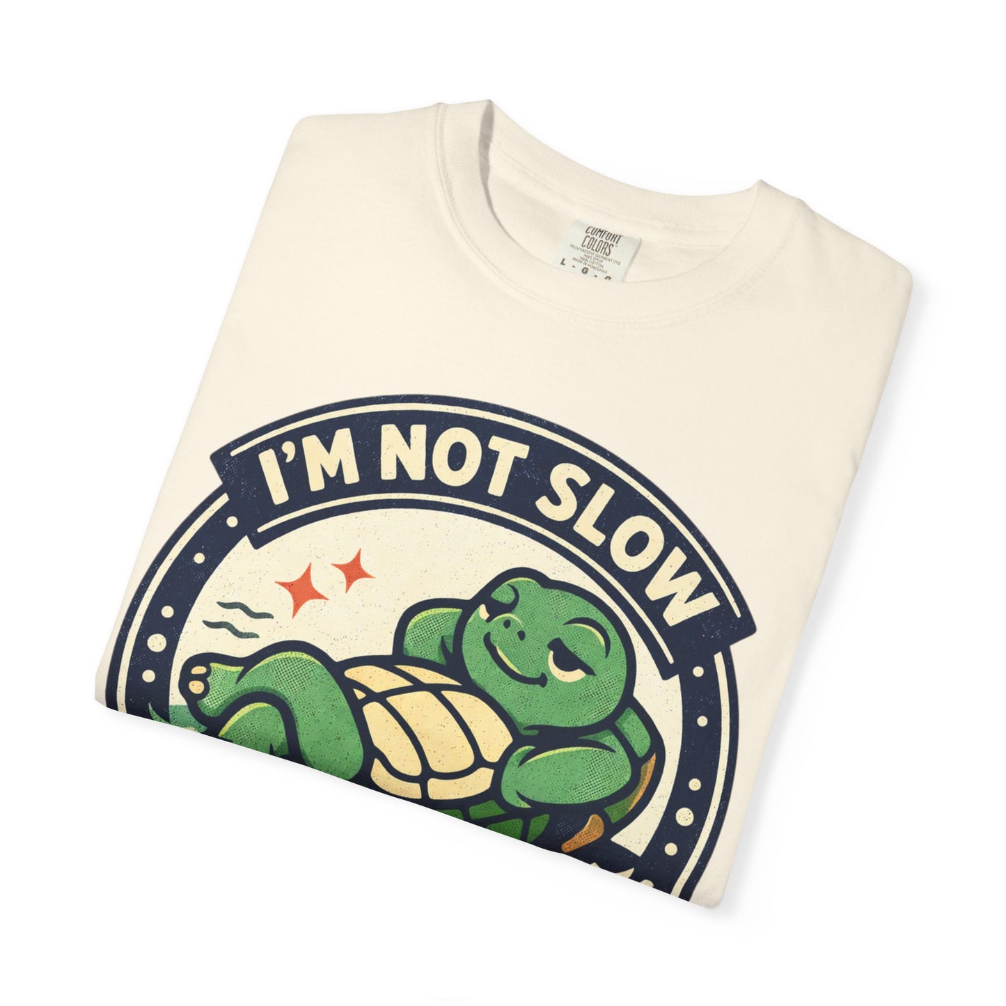 Turtle Time T‑Shirt — "I’m Not Slow, I’m Just On Turtle Time" Relaxed Graphic Tee